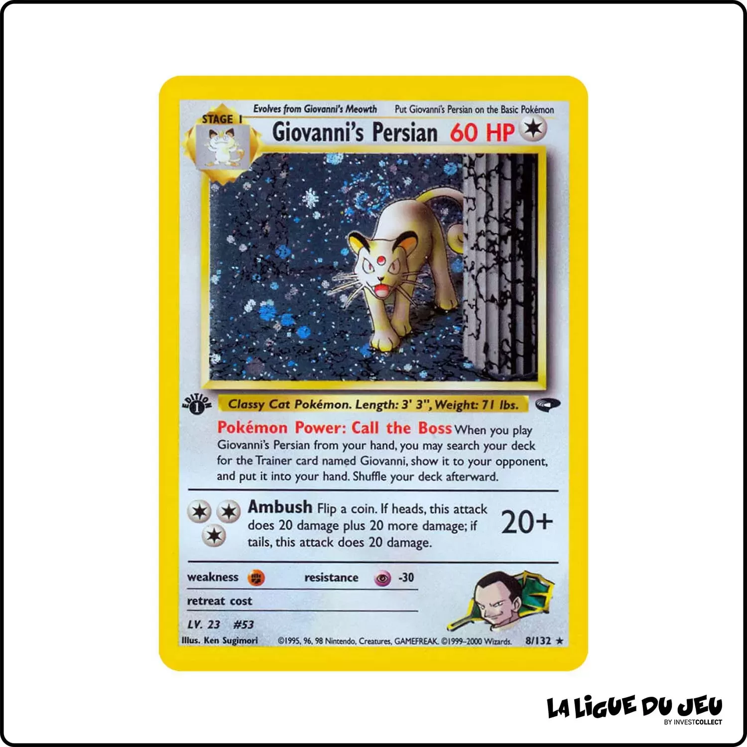 Holo - Pokemon - Gym Challenge - Giovanni's Persian 8/132 Wizards - 1