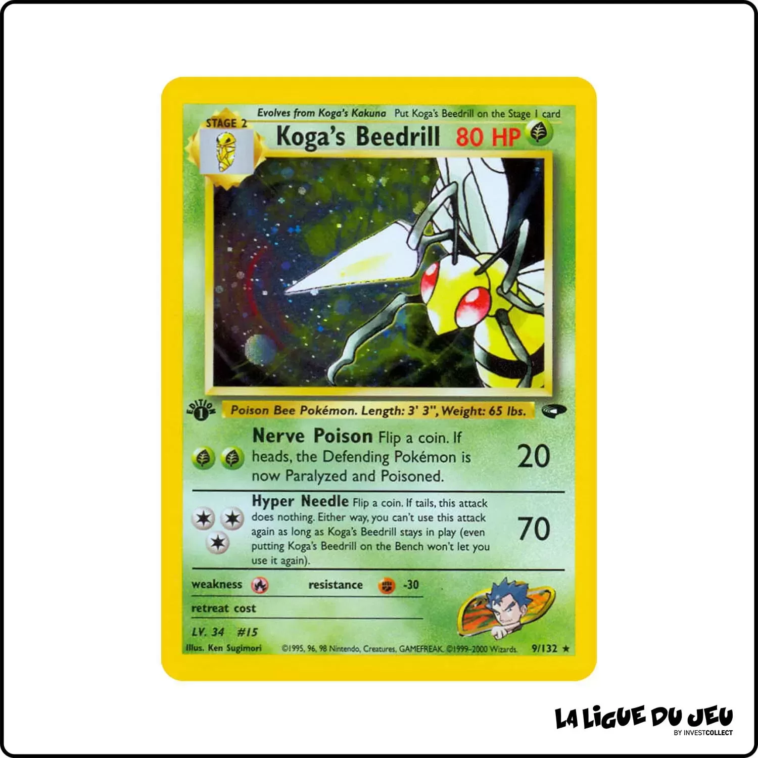 Holo - Pokemon - Gym Challenge - Koga's Beedrill 9/132 Wizards - 1