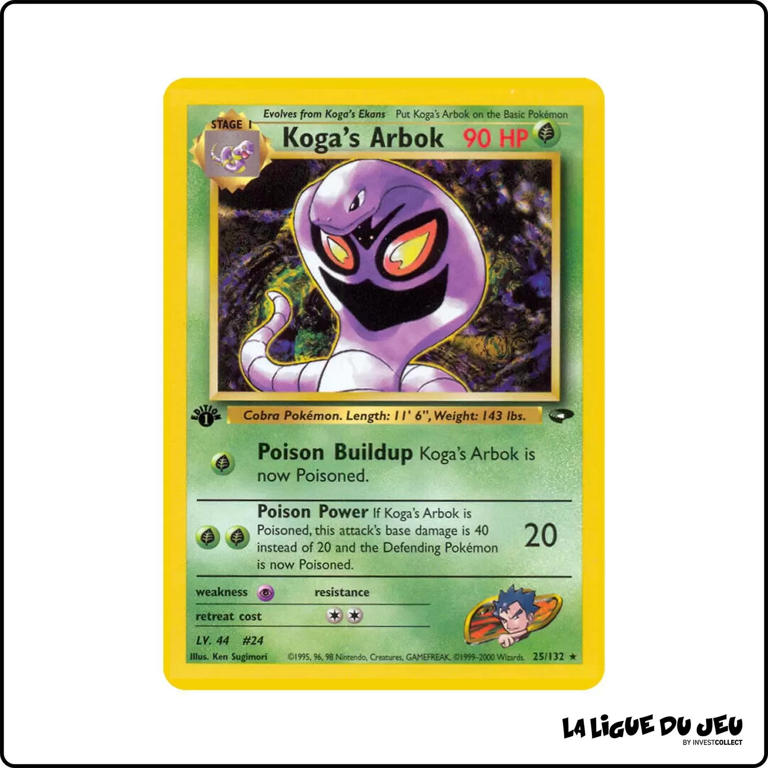 Rare - Pokemon - Gym Challenge - Koga's Arbok 25/132 Wizards - 1