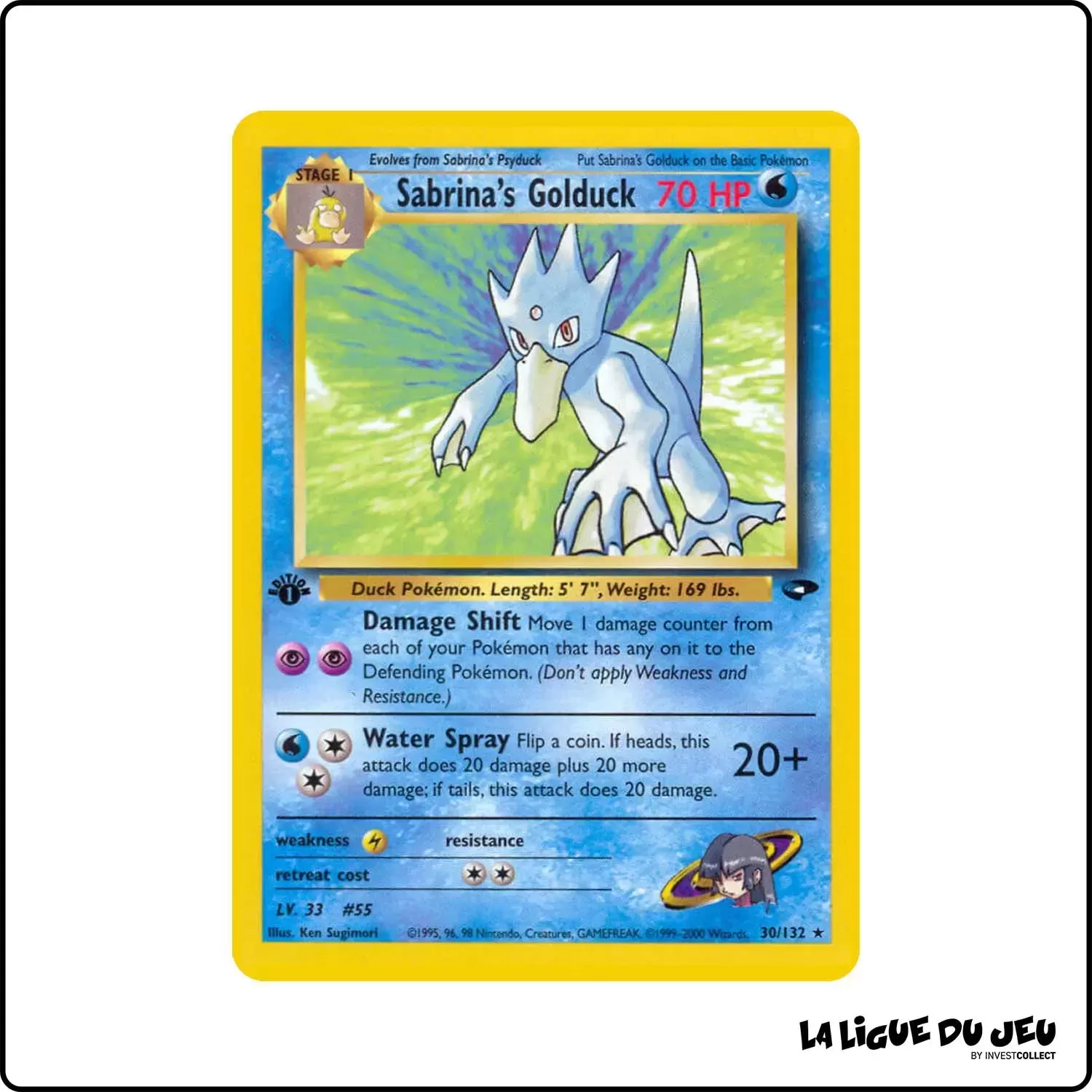 Rare - Pokemon - Gym Challenge - Sabrina's Golduck 30/132 Wizards - 1