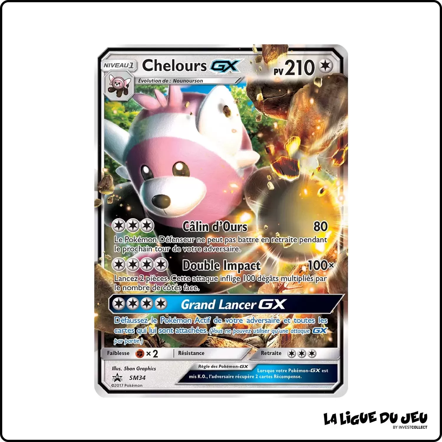 Promo - Pokemon - Soleil et Lune Promo - Chelours-GX SM34 Pokemon Company - 1