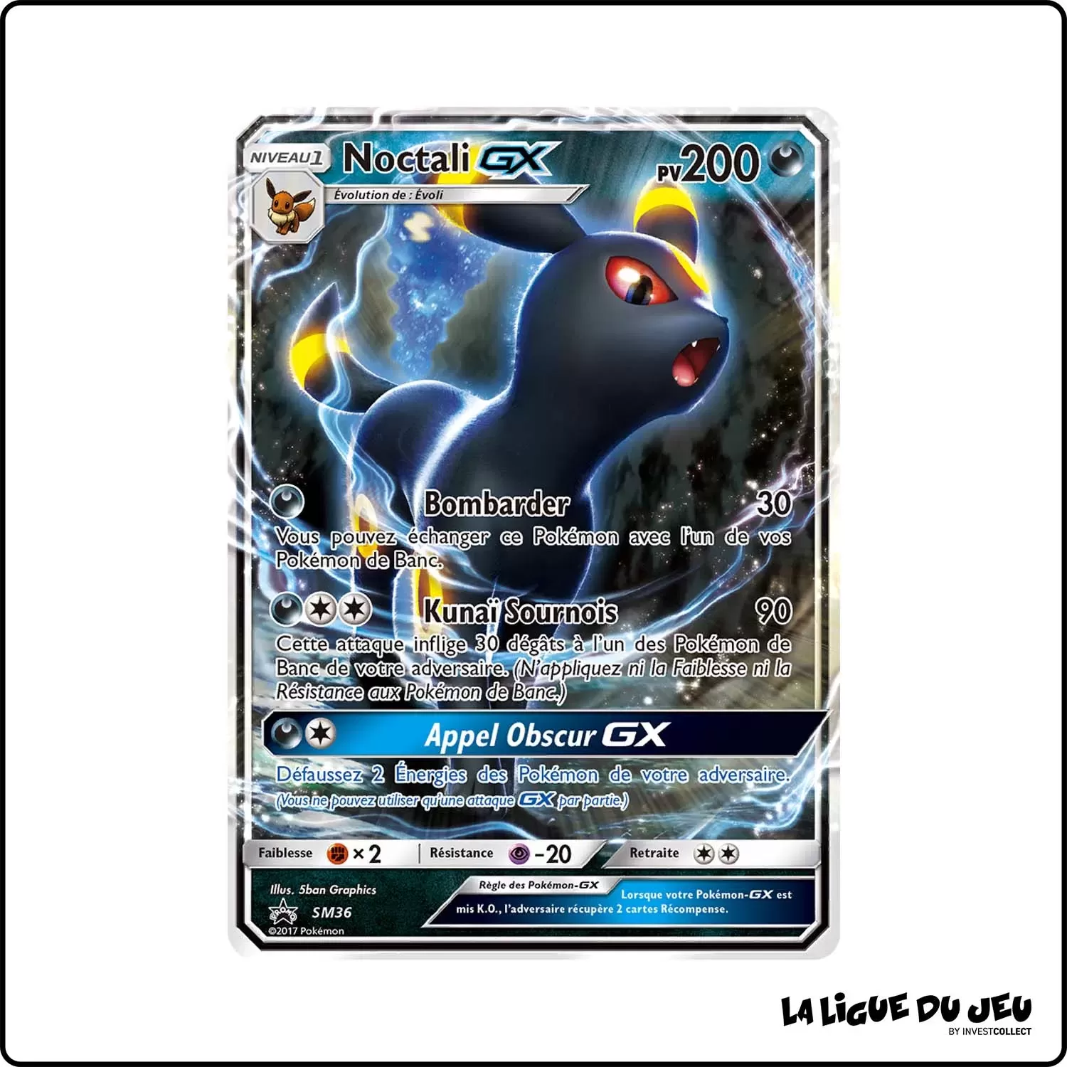 Promo - Pokemon - Soleil et Lune Promo - Noctali-GX SM36 Pokemon Company - 1