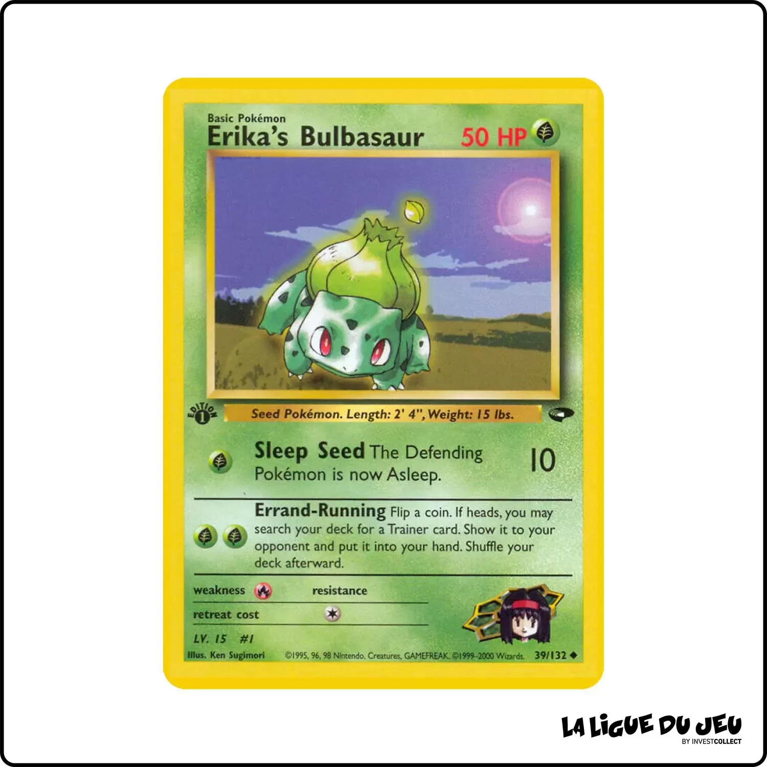 Peu commune - Pokemon - Gym Challenge - Erika's Bulbasaur 39/132 Wizards - 1