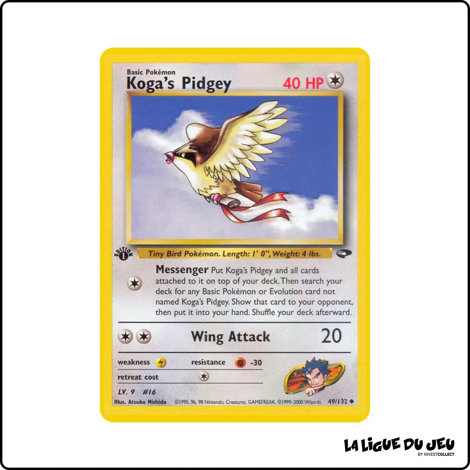 Peu commune - Pokemon - Gym Challenge - Koga's Pidgey 49/132 Wizards - 1