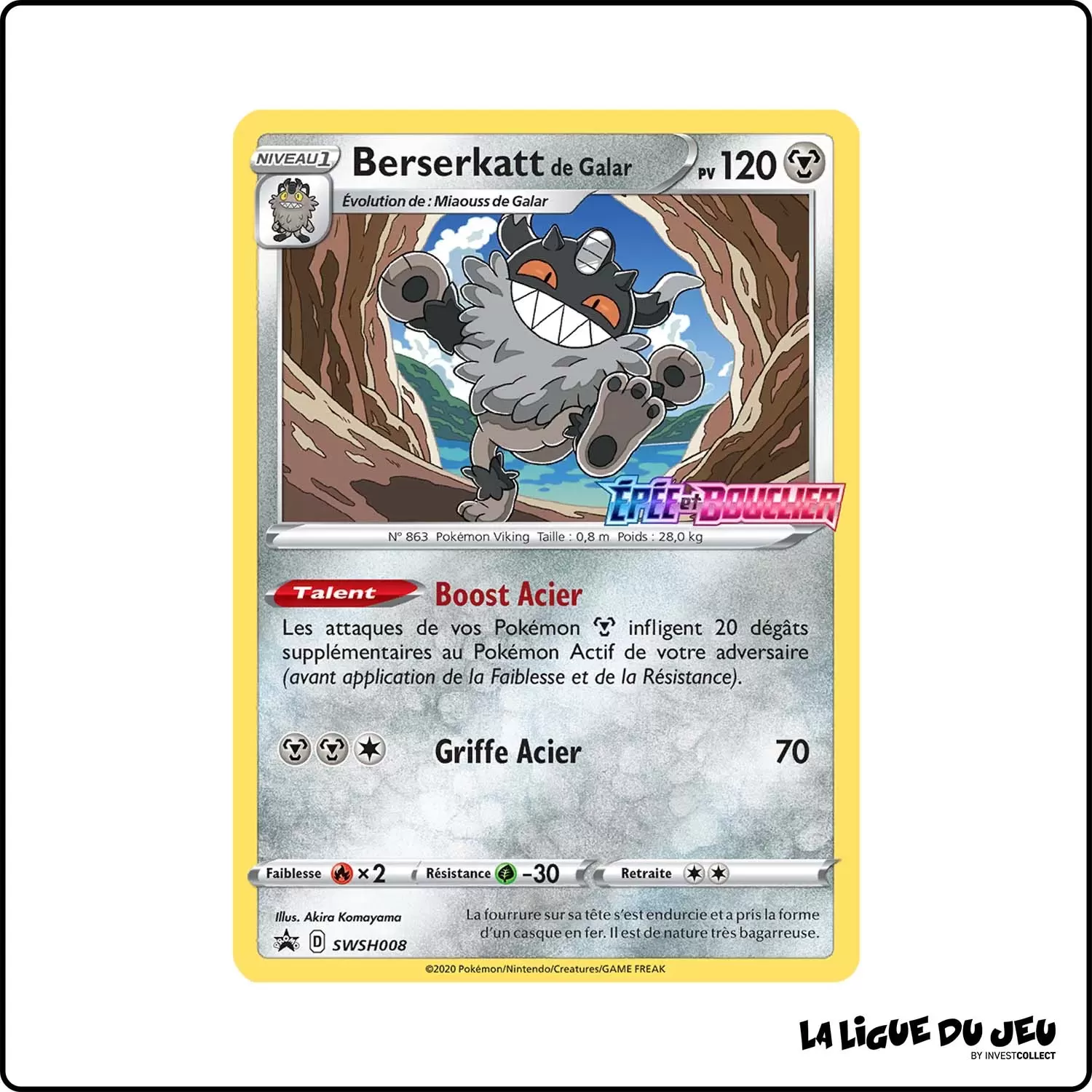 Promo - Pokemon - Épée et Bouclier Promo - Berserkatt de Galar SWSH008 The Pokémon Company - 1