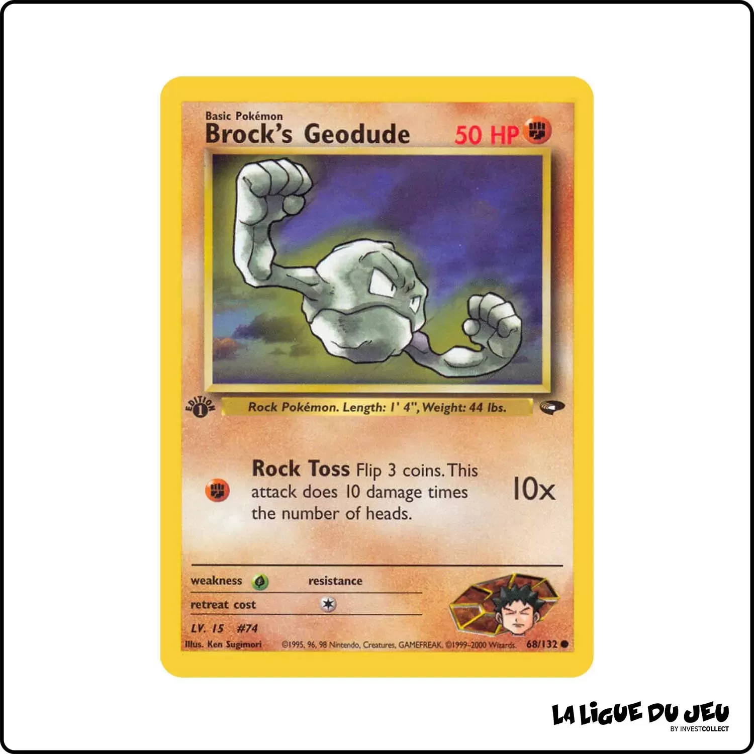 Commune - Pokemon - Gym Challenge - Brock's Geodude 68/132 Wizards - 1