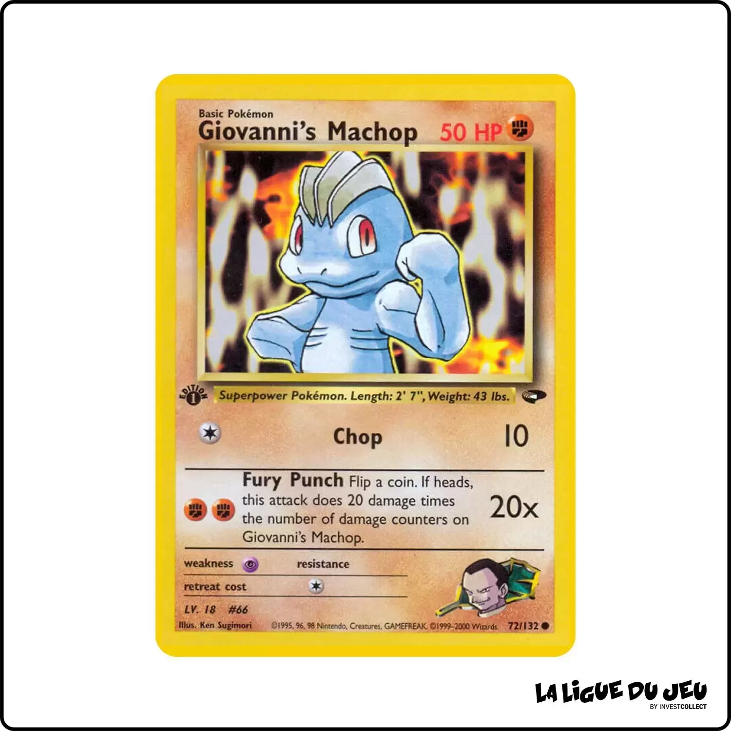 Commune - Pokemon - Gym Challenge - Giovanni's Machop 72/132 Wizards - 1