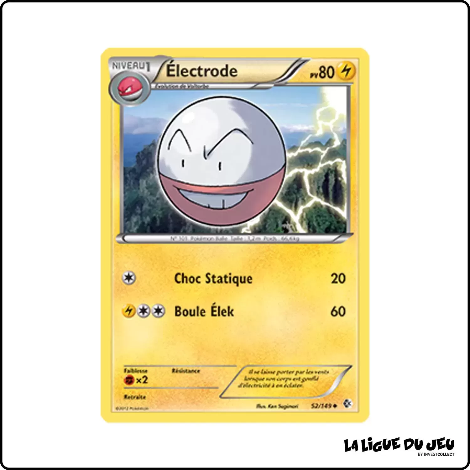 Peu commune - Pokemon - Frontières Franchies - Électrode 52/149 Pokemon Company - 1