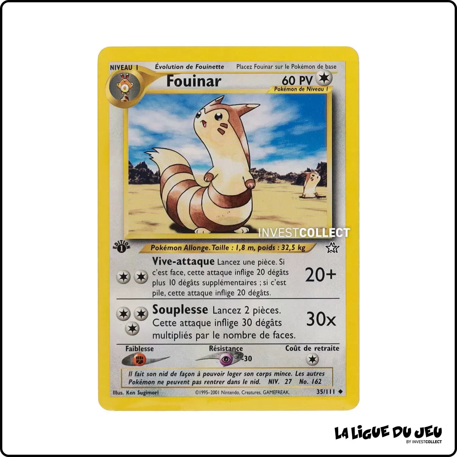 Peu commune - Pokemon - Neo Genesis - Fouinar 35/111 Wizards - 1