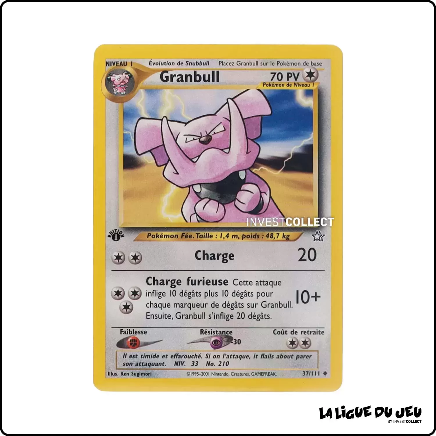 Peu commune - Pokemon - Neo Genesis - Granbull 37/111 Wizards - 1