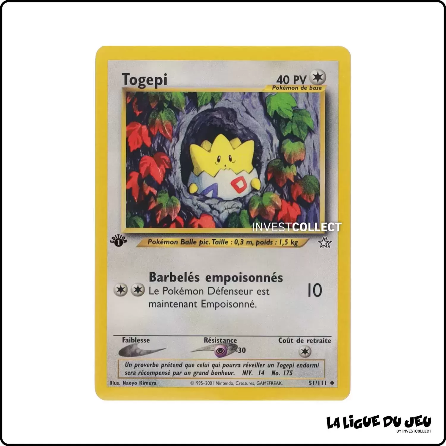 Peu commune - Pokemon - Neo Genesis - Togepi 51/111 Wizards - 1