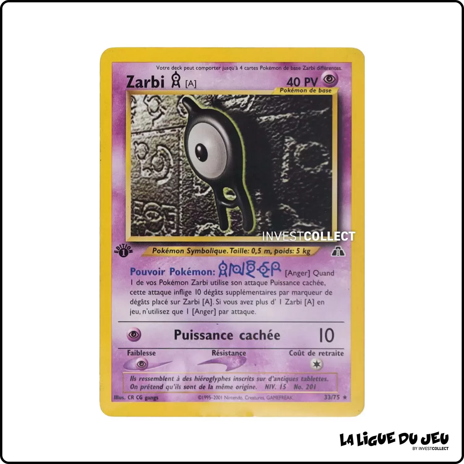 Rare - Pokemon - Neo Discovery - Zarbi A 33/75