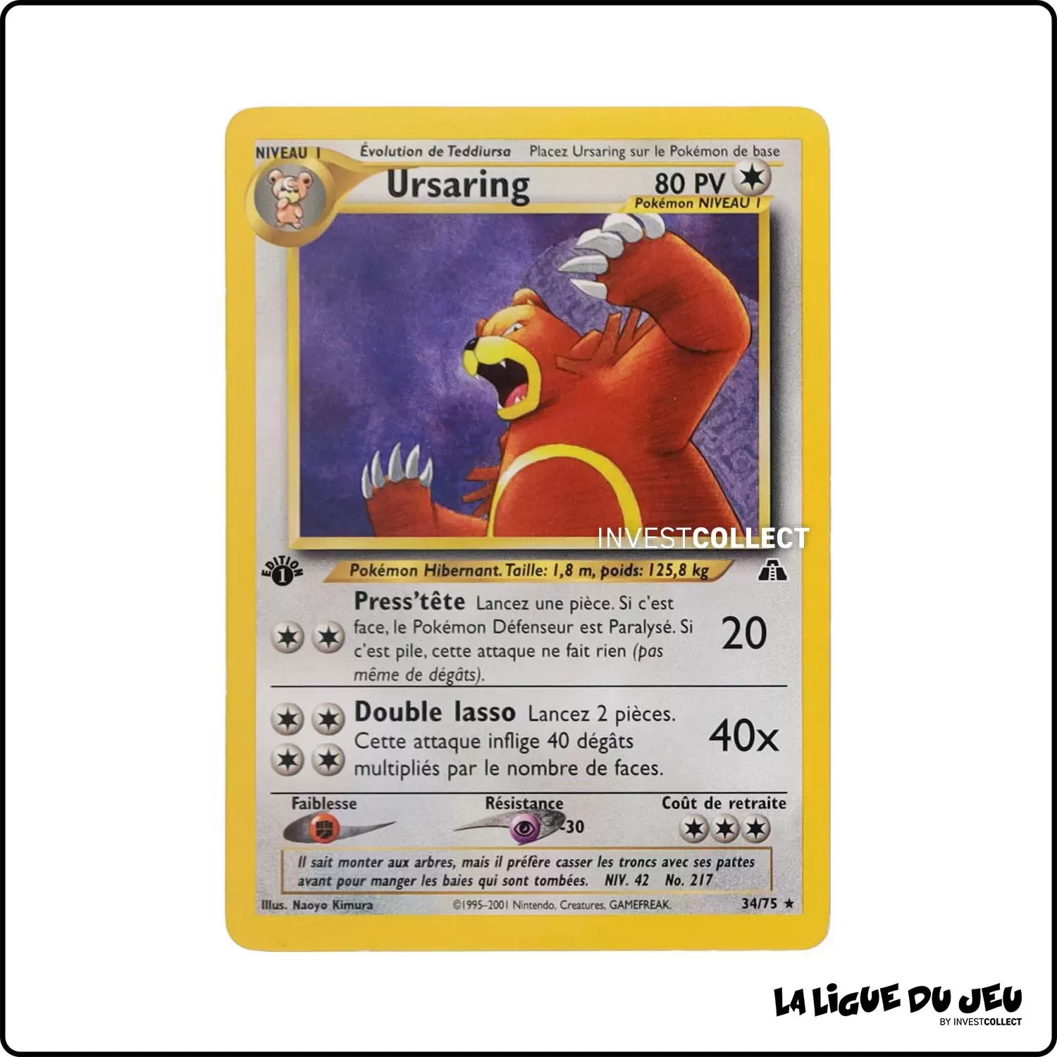 Rare - Pokemon - Neo Discovery - Ursaring 34/75