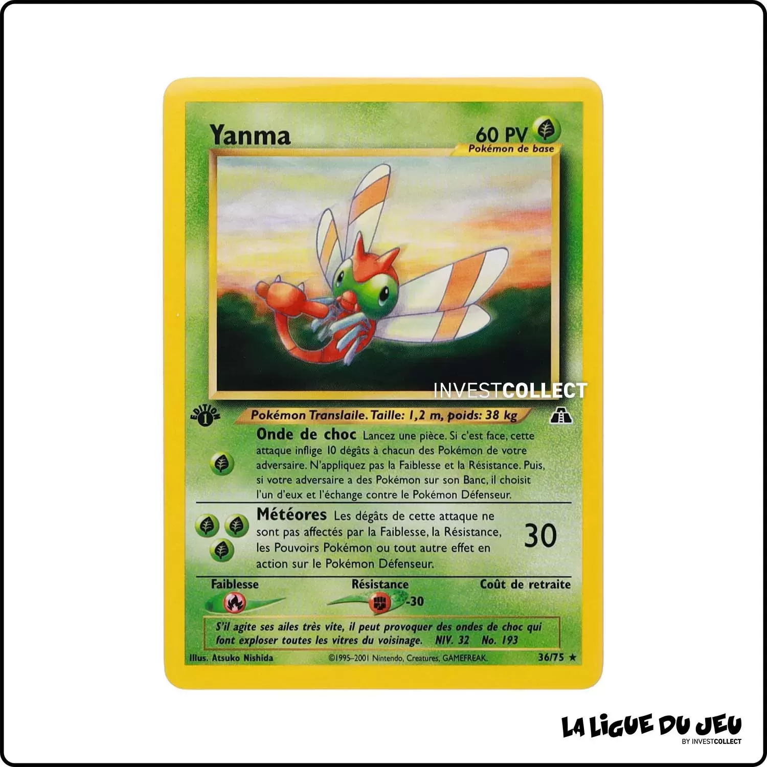 Rare - Pokemon - Neo Discovery - Yanma 36/75