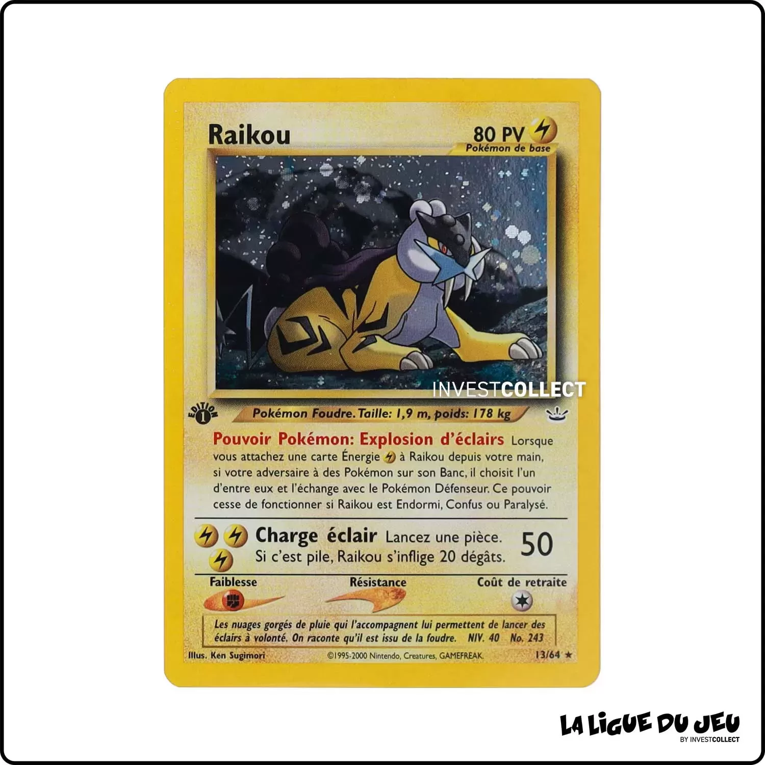 Holo - Pokemon - Neo Revelation - Raikou 13/64