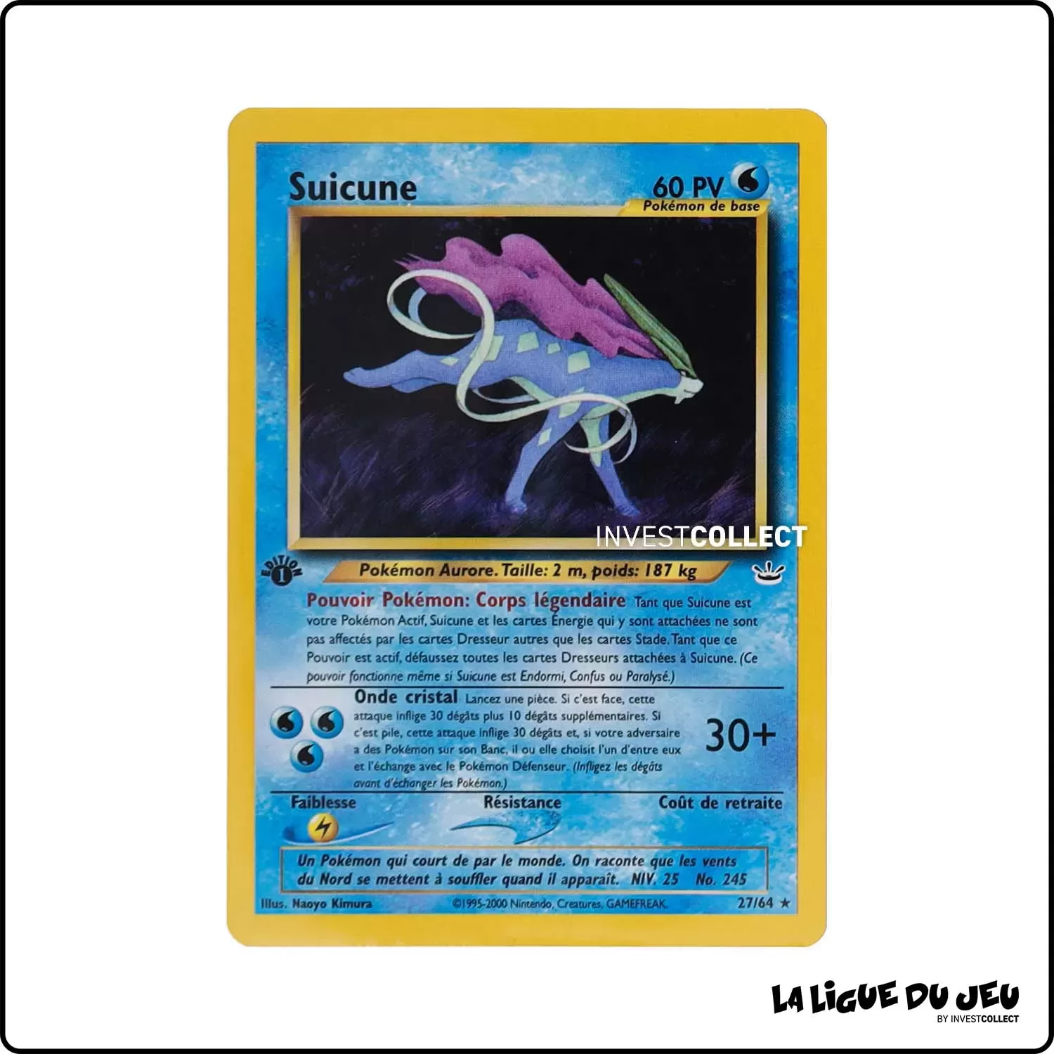 Rare - Pokemon - Neo Revelation - Suicune 27/64