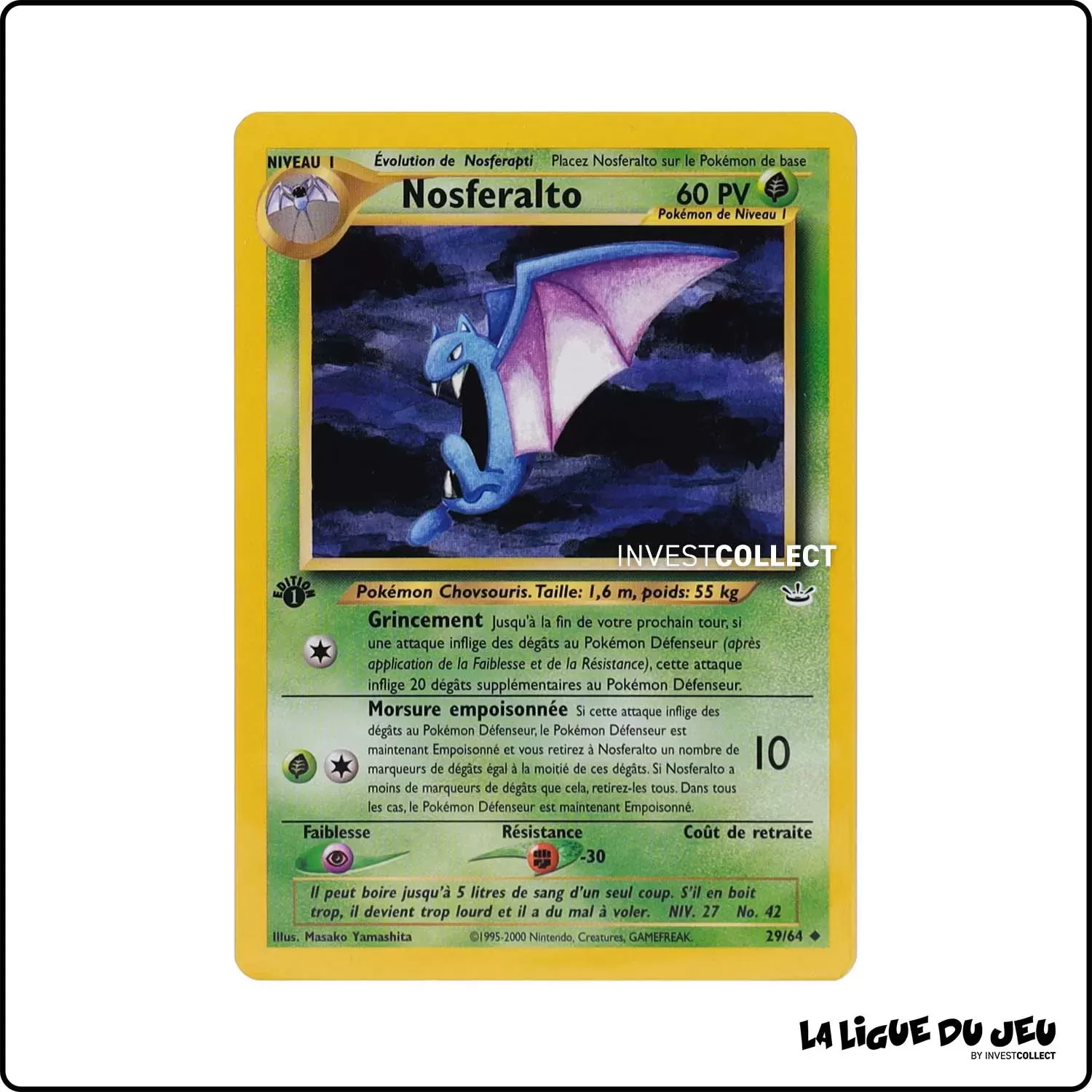 Peu commune - Pokemon - Neo Revelation - Nosferalto 29/64