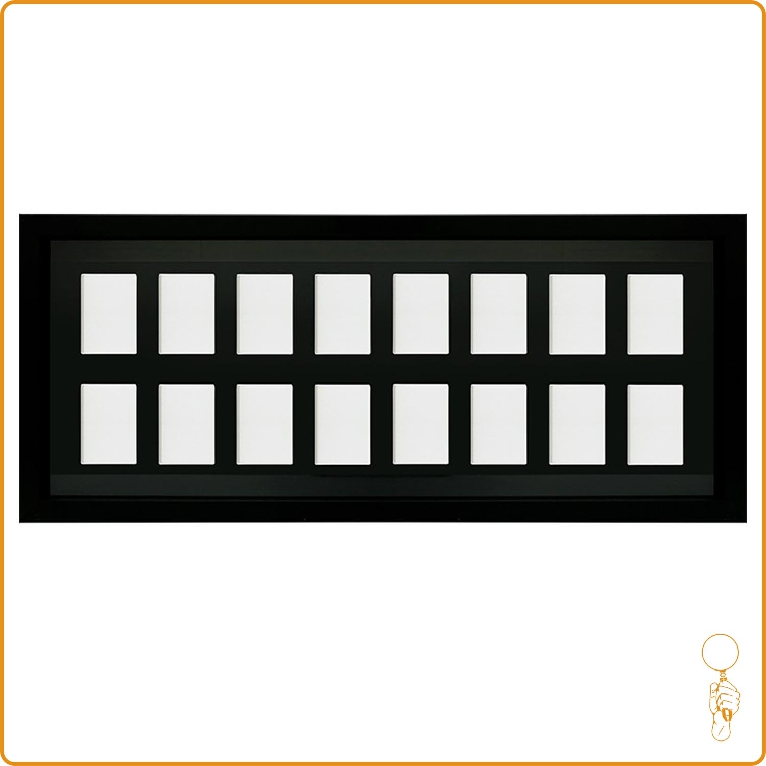 Cadre Collector Cartes à Collectionner 16 places Noir (30.5 x76.2 cm)