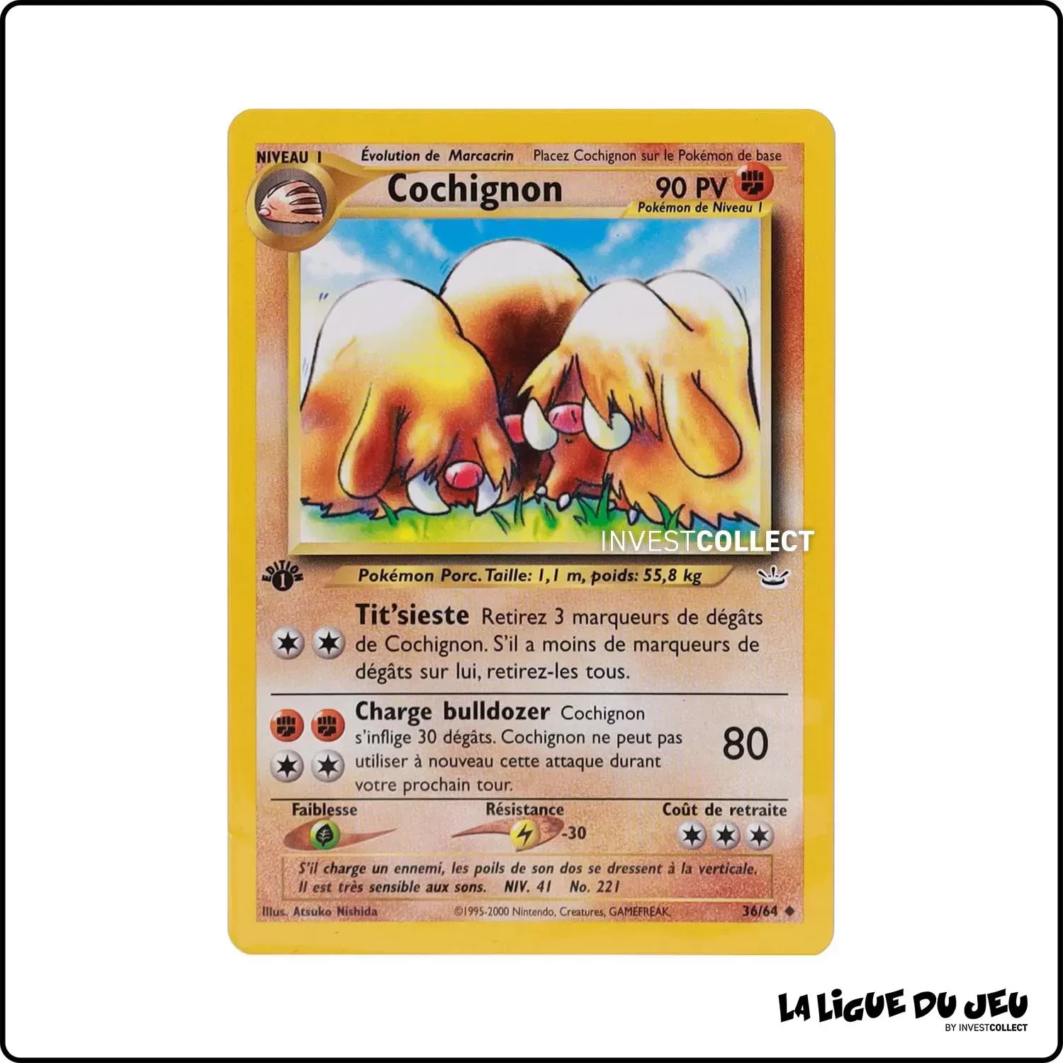 Peu commune - Pokemon - Neo Revelation - Cochignon 36/64