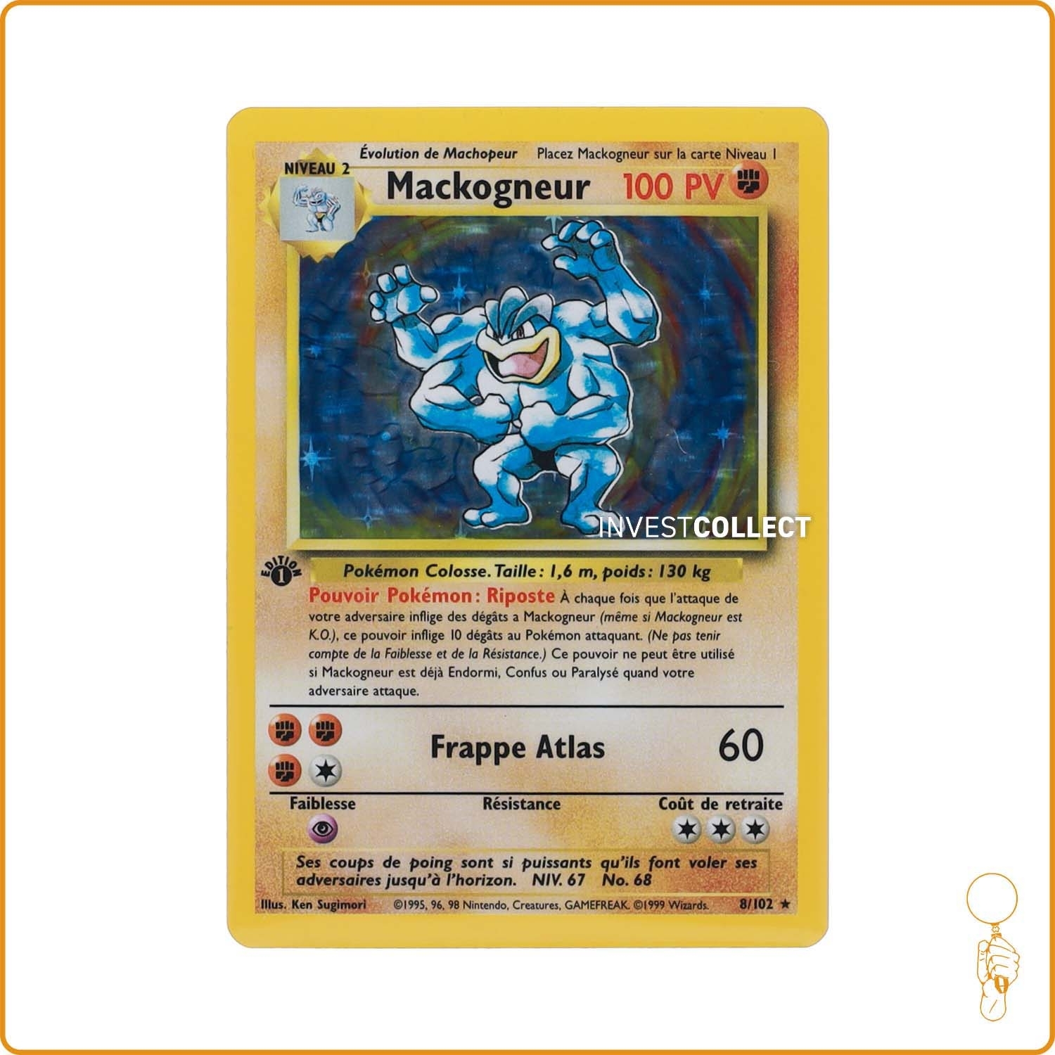Holo - Pokemon - Set de Base - Mackogneur 8/102 Wizards - 1