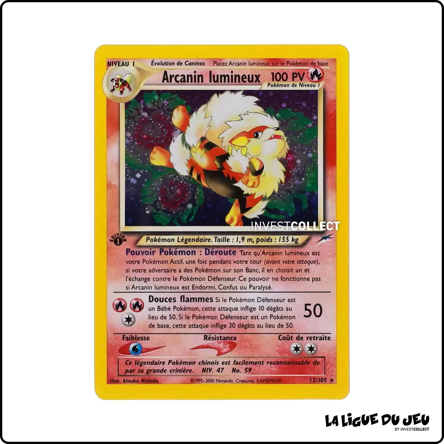 Holo - Pokemon - Neo Destiny - Arcanin lumineux 12/105 Wizards - 1