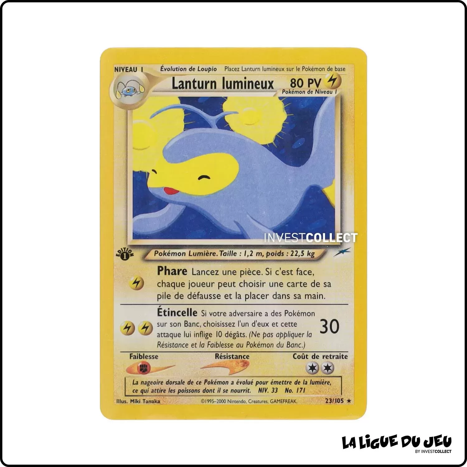 Rare - Pokemon - Neo Destiny - Lanturn lumineux 23/105