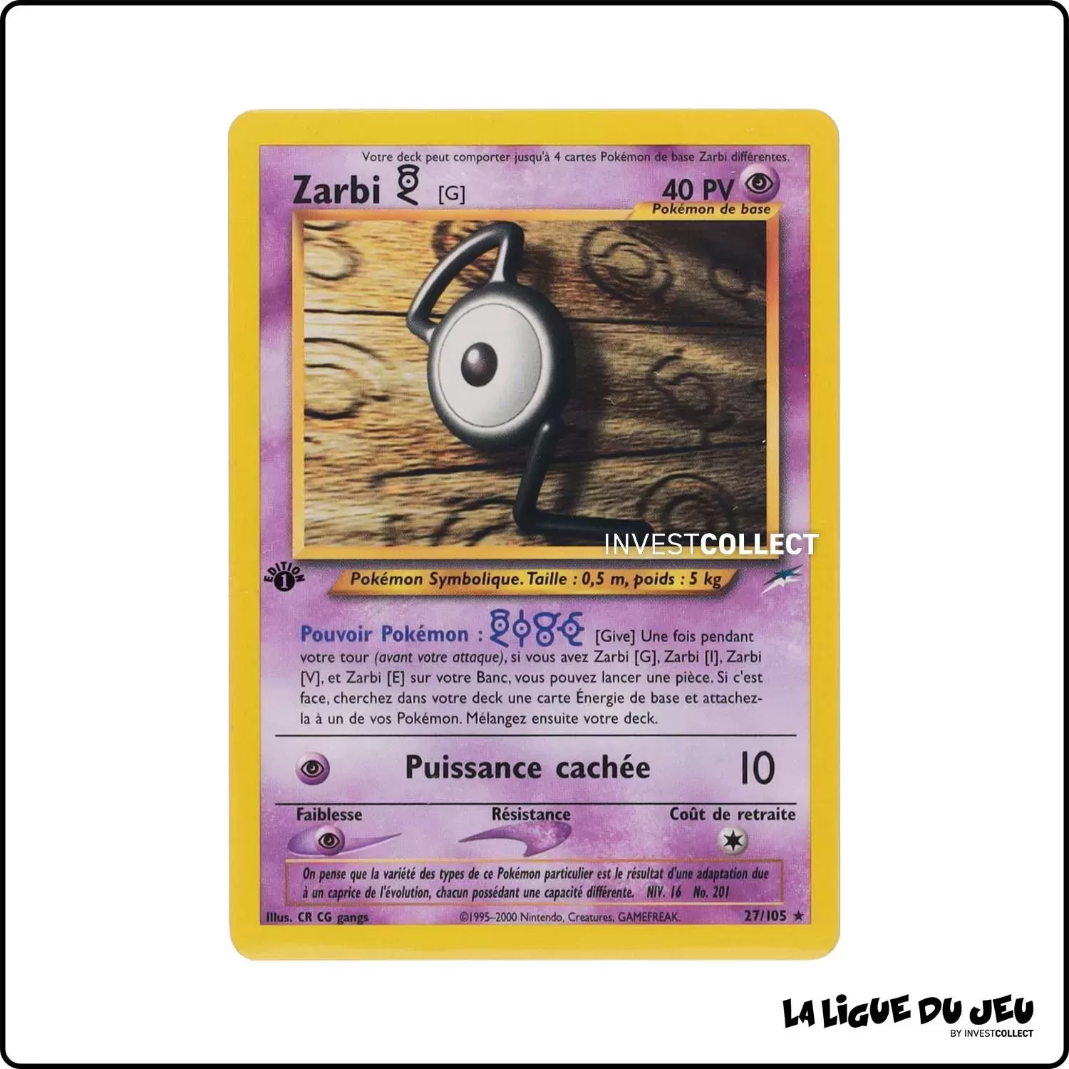 Rare - Pokemon - Neo Destiny - Zarbi G 27/105