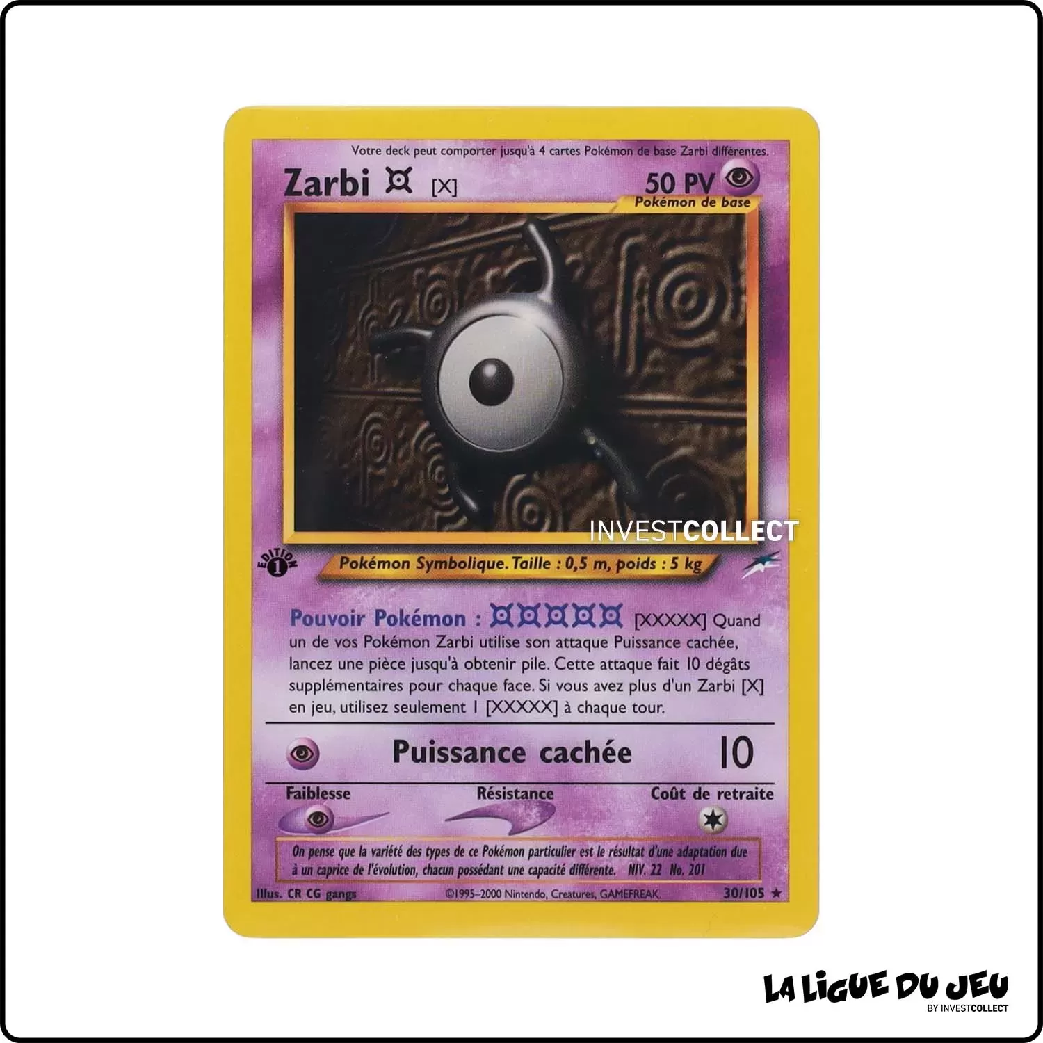 Rare - Pokemon - Neo Destiny - Zarbi X 30/105