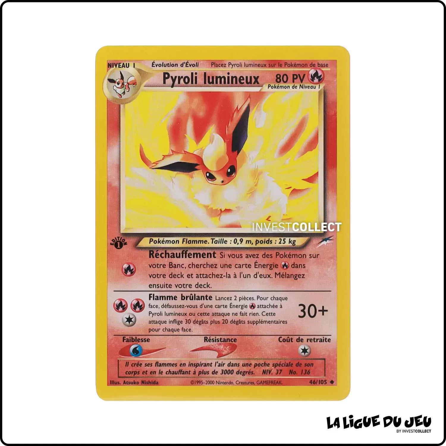 Peu commune - Pokemon - Neo Destiny - Pyroli lumineux 46/105