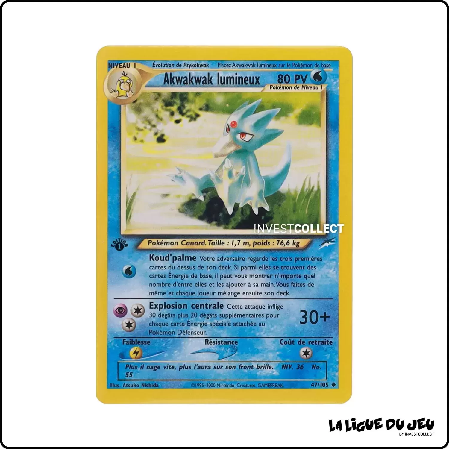 Peu commune - Pokemon - Neo Destiny - Akwakwak lumineux 47/105