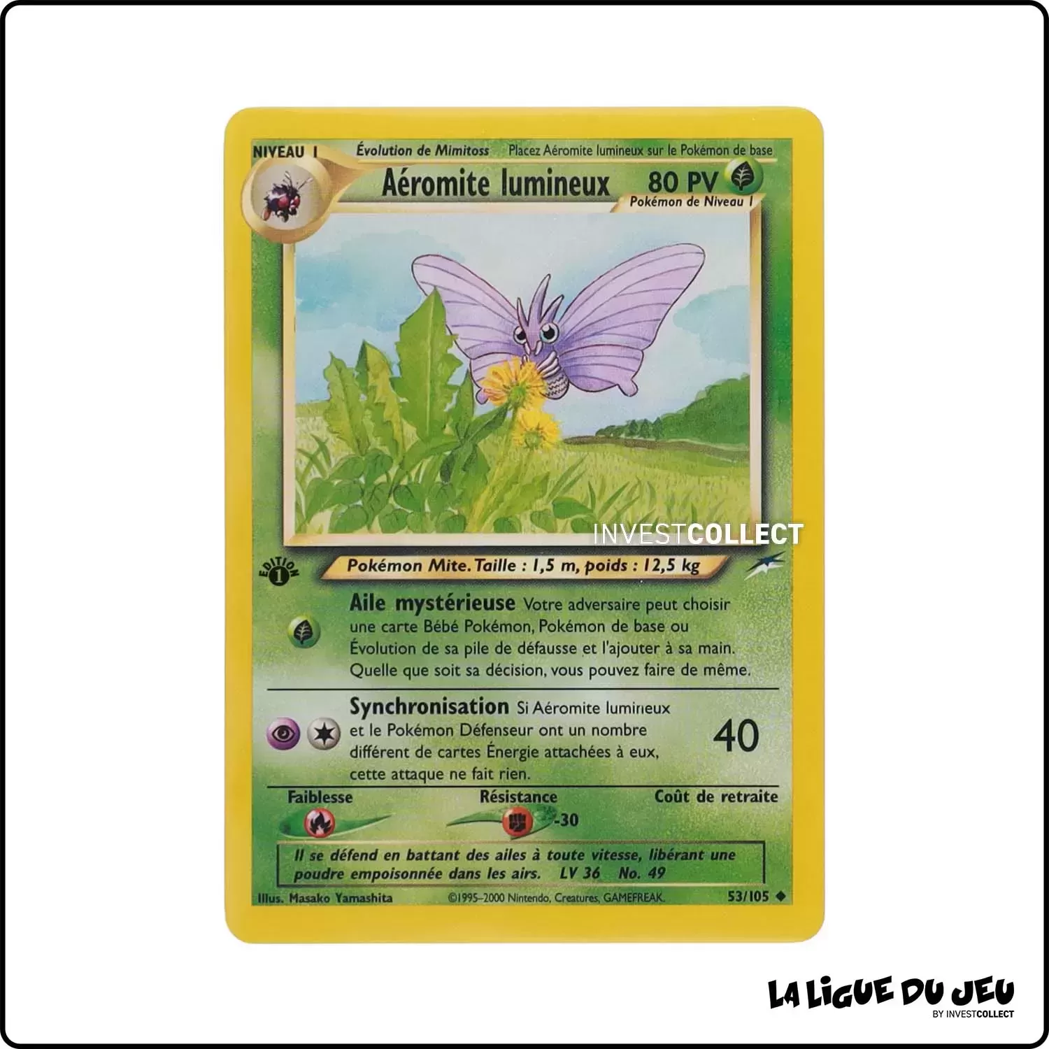 Peu commune - Pokemon - Neo Destiny - Aéromite lumineux 53/105