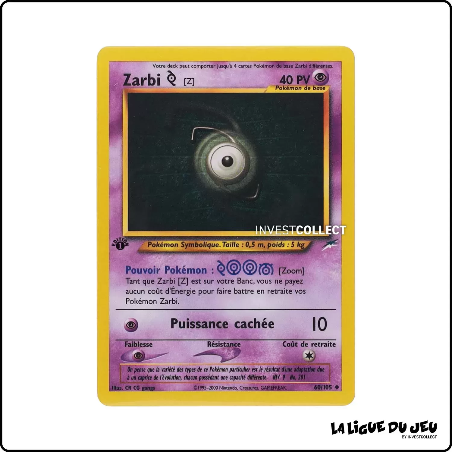 Peu commune - Pokemon - Neo Destiny - Zarbi Z 60/105