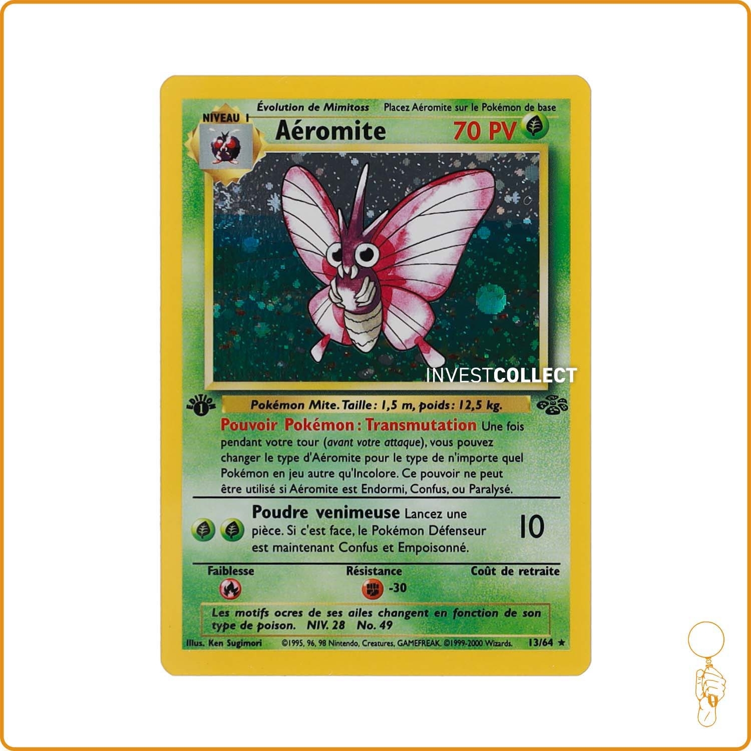 Holo - Pokemon - Jungle - Aéromite 13/64 Wizards - 1