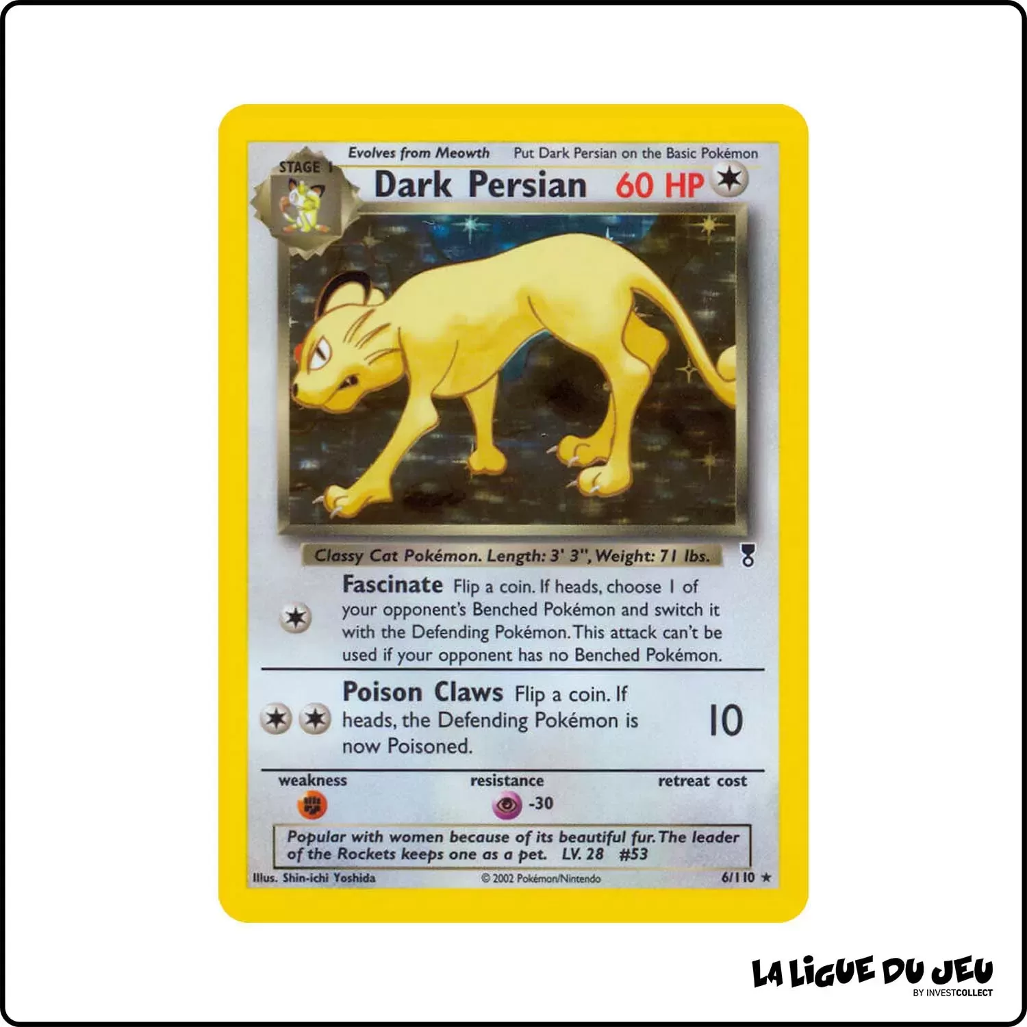 Holo - Pokemon - Legendary Collection - Dark Persian 6/110 Wizards - 1