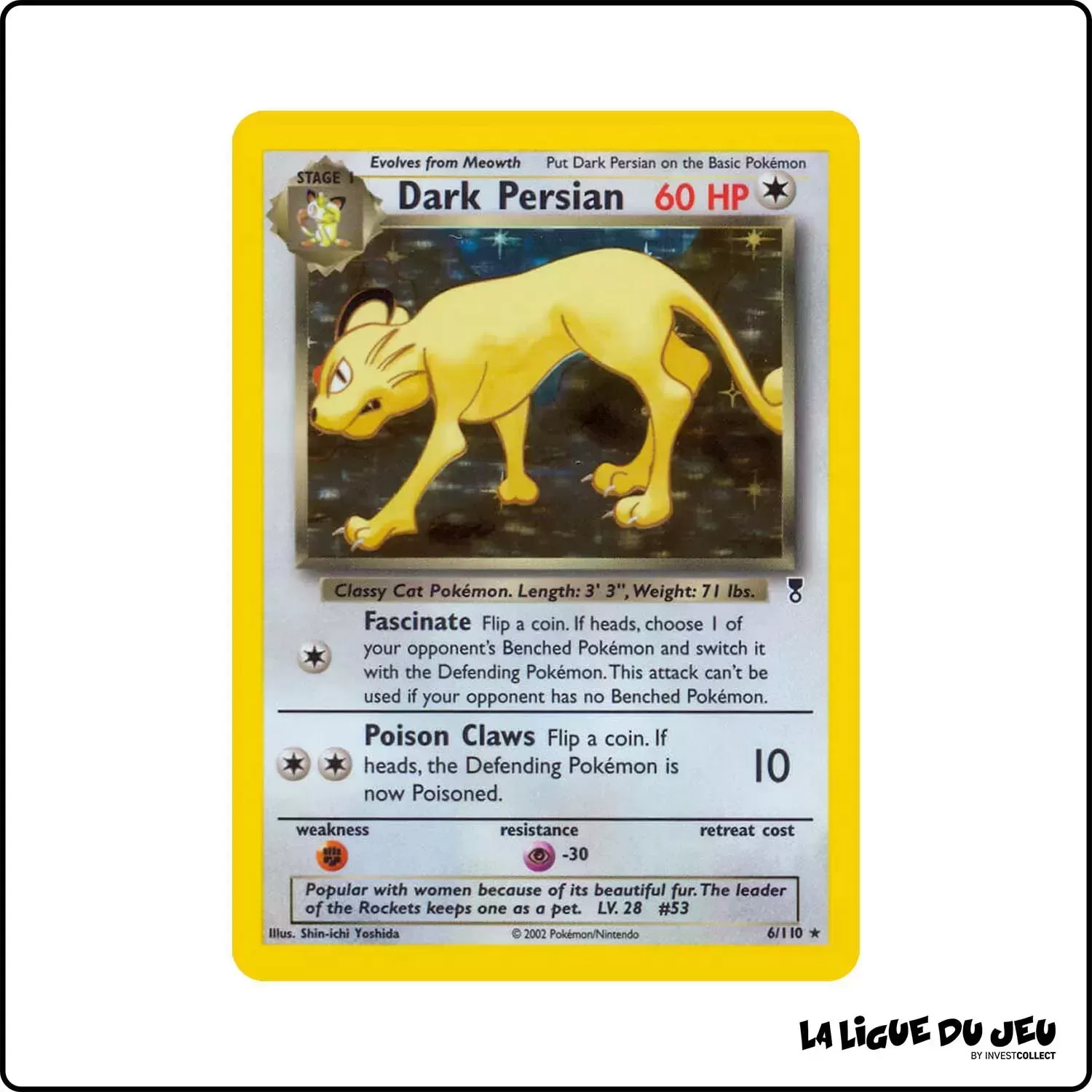 Holo - Pokemon - Legendary Collection - Dark Persian 6/110 Wizards - 1