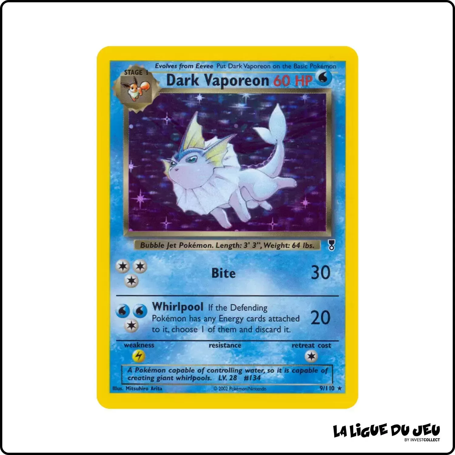 Holo - Pokemon - Legendary Collection - Dark Vaporeon 9/110 Wizards - 1