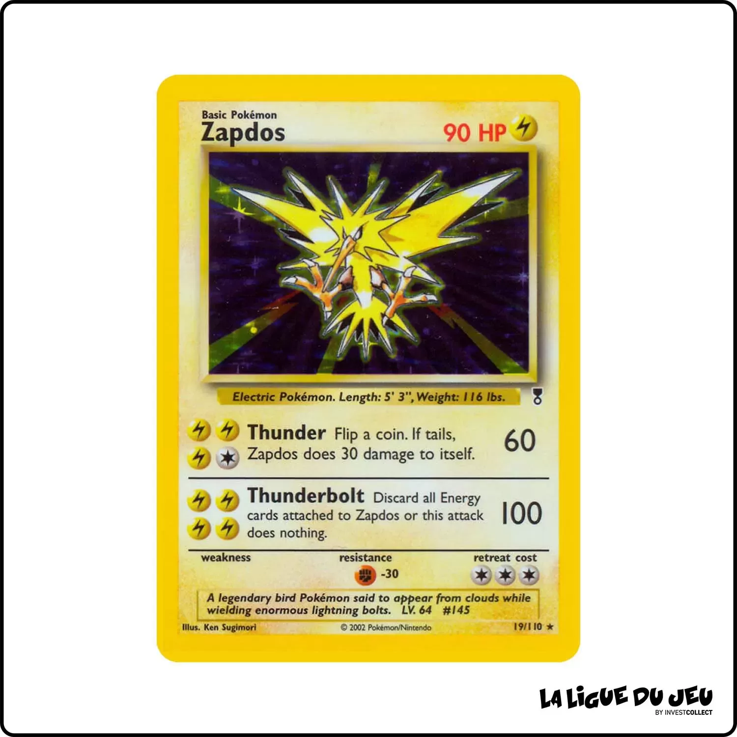 Rare - Pokemon - Legendary Collection - Zapdos 19/110 Wizards - 1