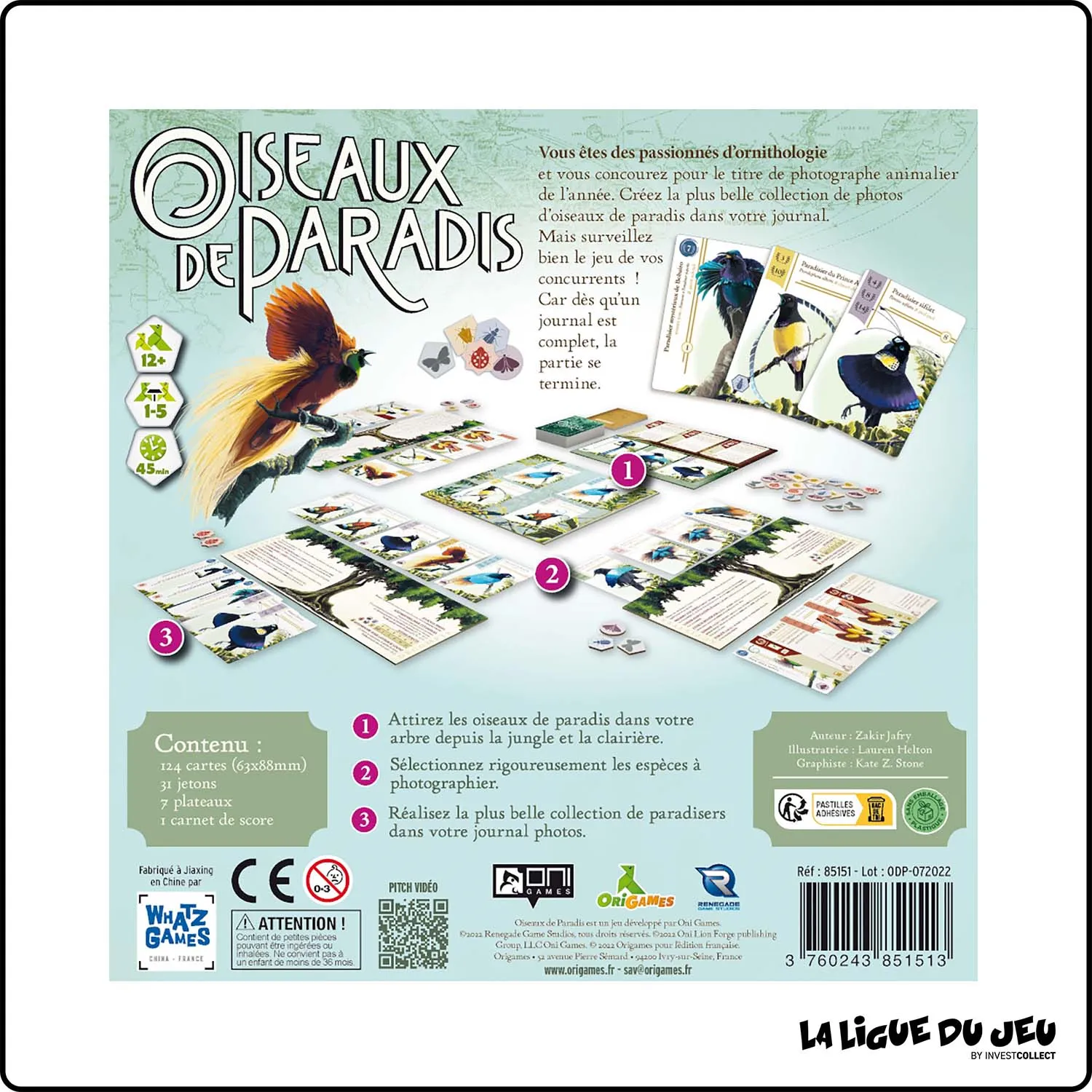 Gestion - Jeu de Cartes - Oiseaux de Paradis