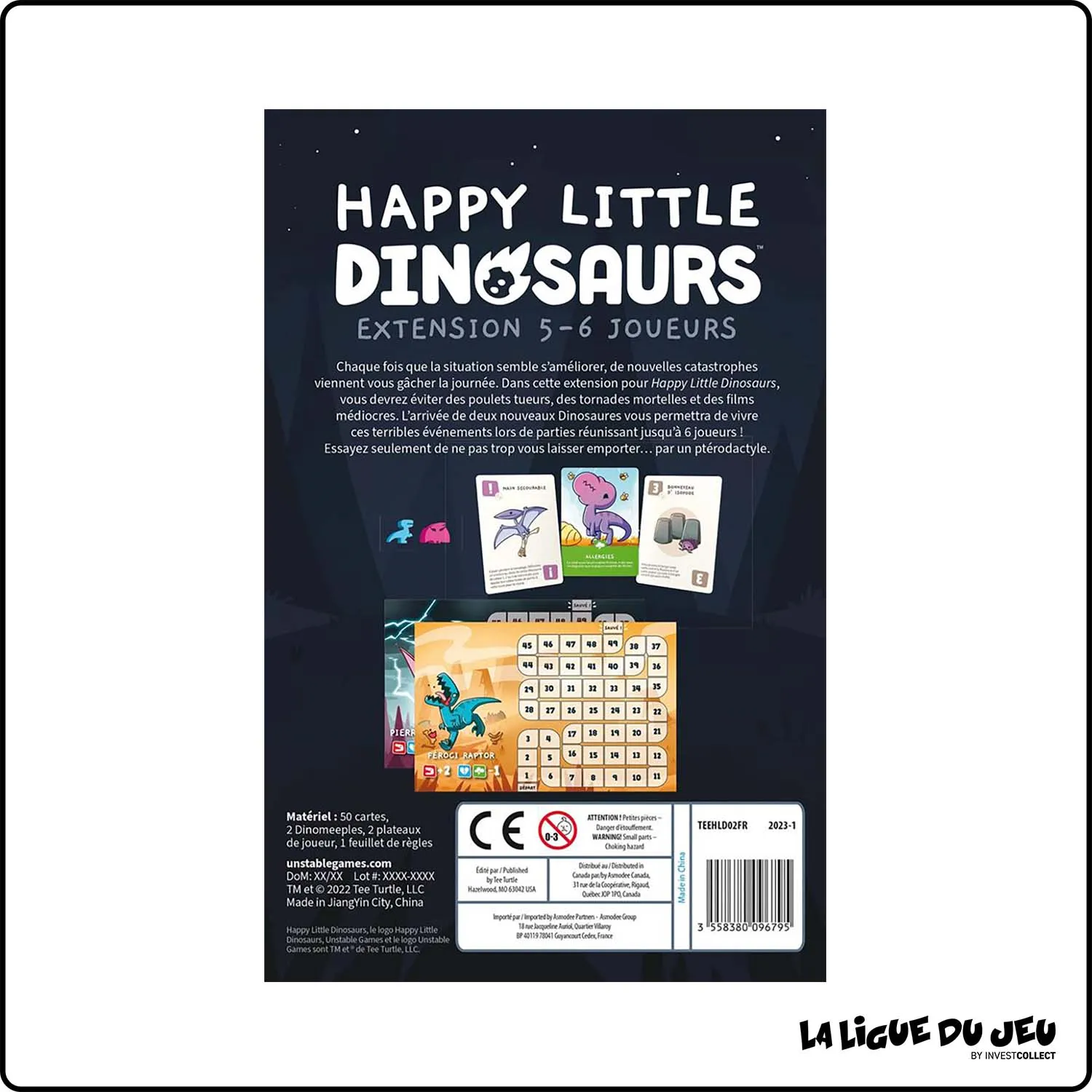 Stratégie - Jeu de Cartes - Happy Little Dinosaurs - Extension 5-6 Joueurs