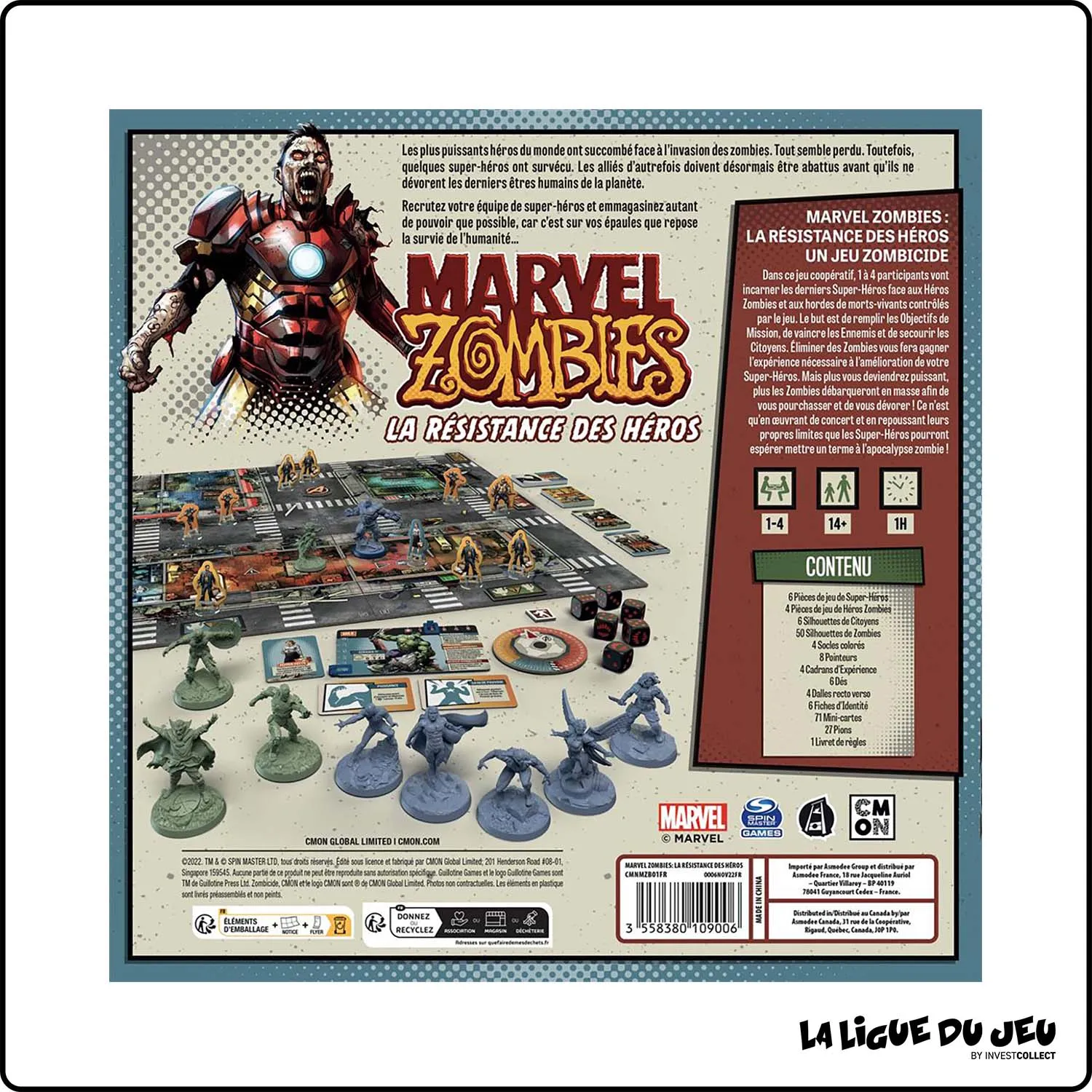 Figurine - Jeu de Plateau - Zombicide : Marvel Zombies - La Résistance des Héros