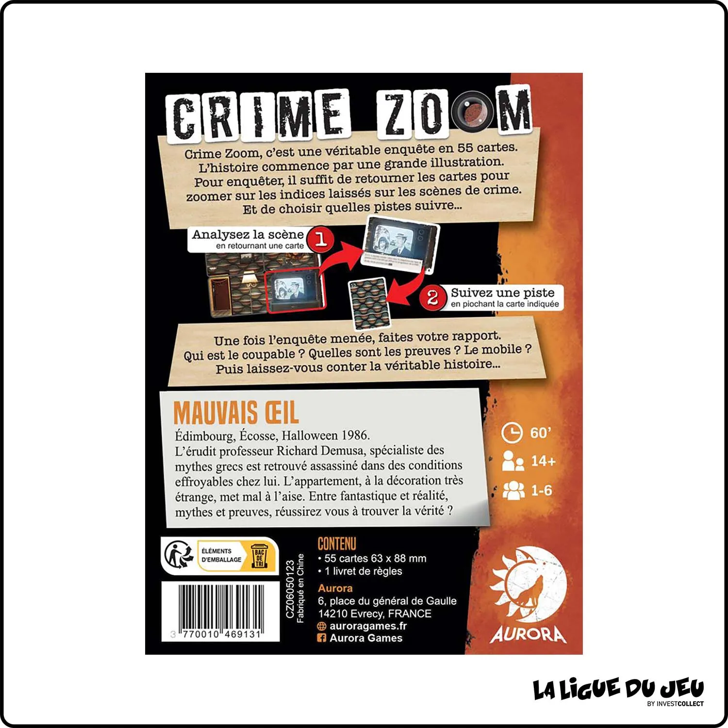 Enquête - Jeu de Cartes - Crime Zoom - Mauvais Oeil