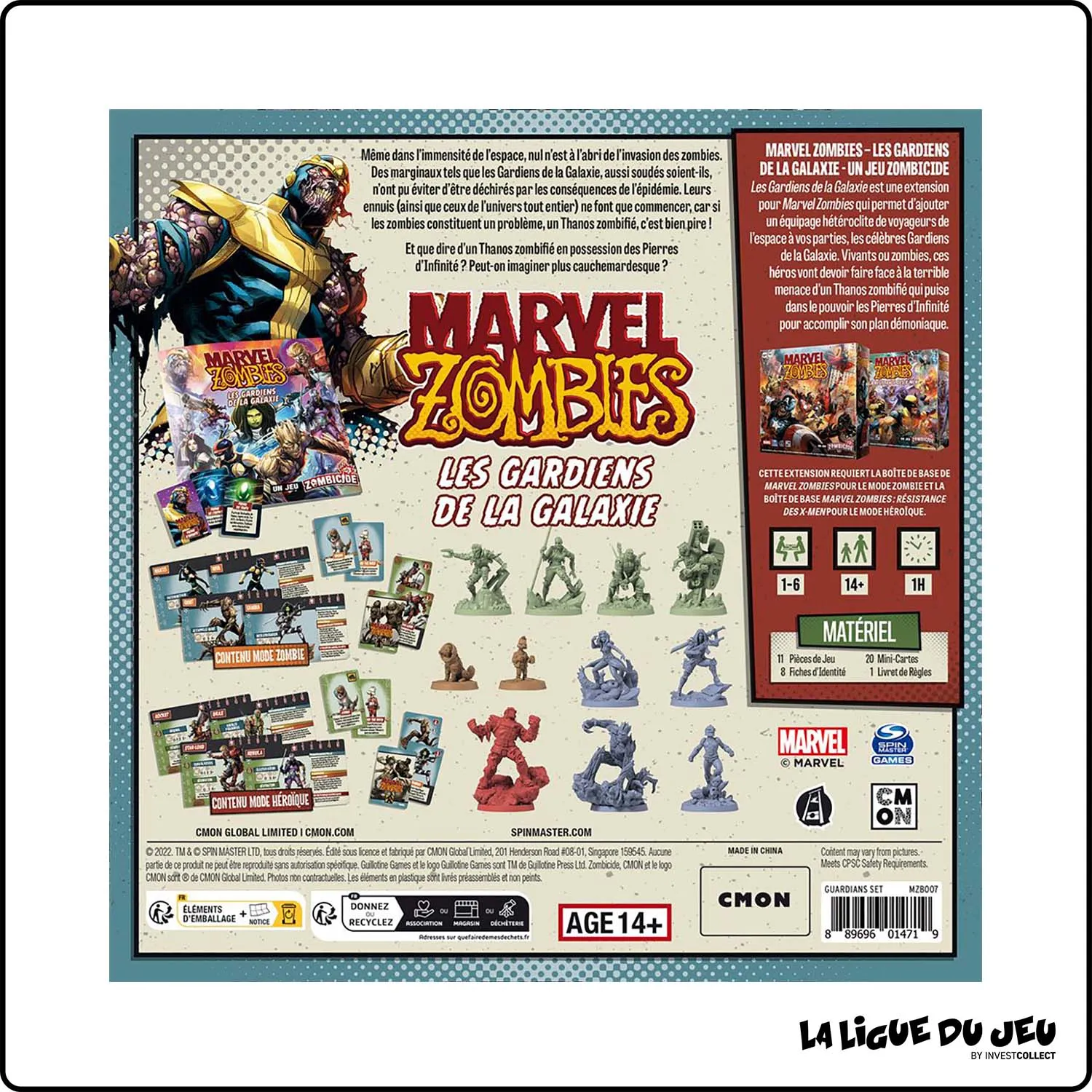 Figurine - Jeu de Plateau - Zombicide : Marvel Zombies - Les Gardiens de la Galaxie