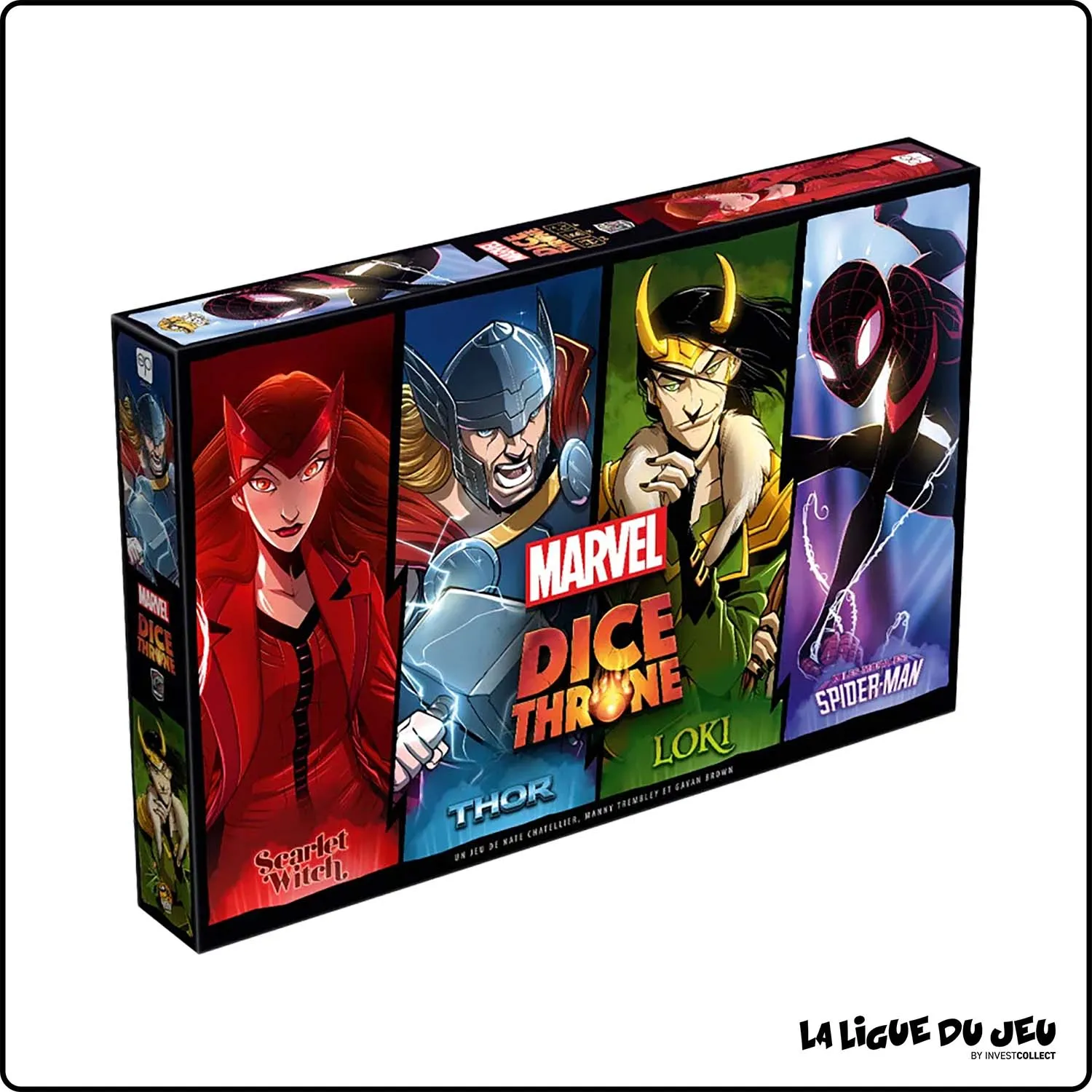 Stratégie - Dés - Dice Throne Marvel : Scarlet Witch, Thor, Loki et Spiderman Miles Morales