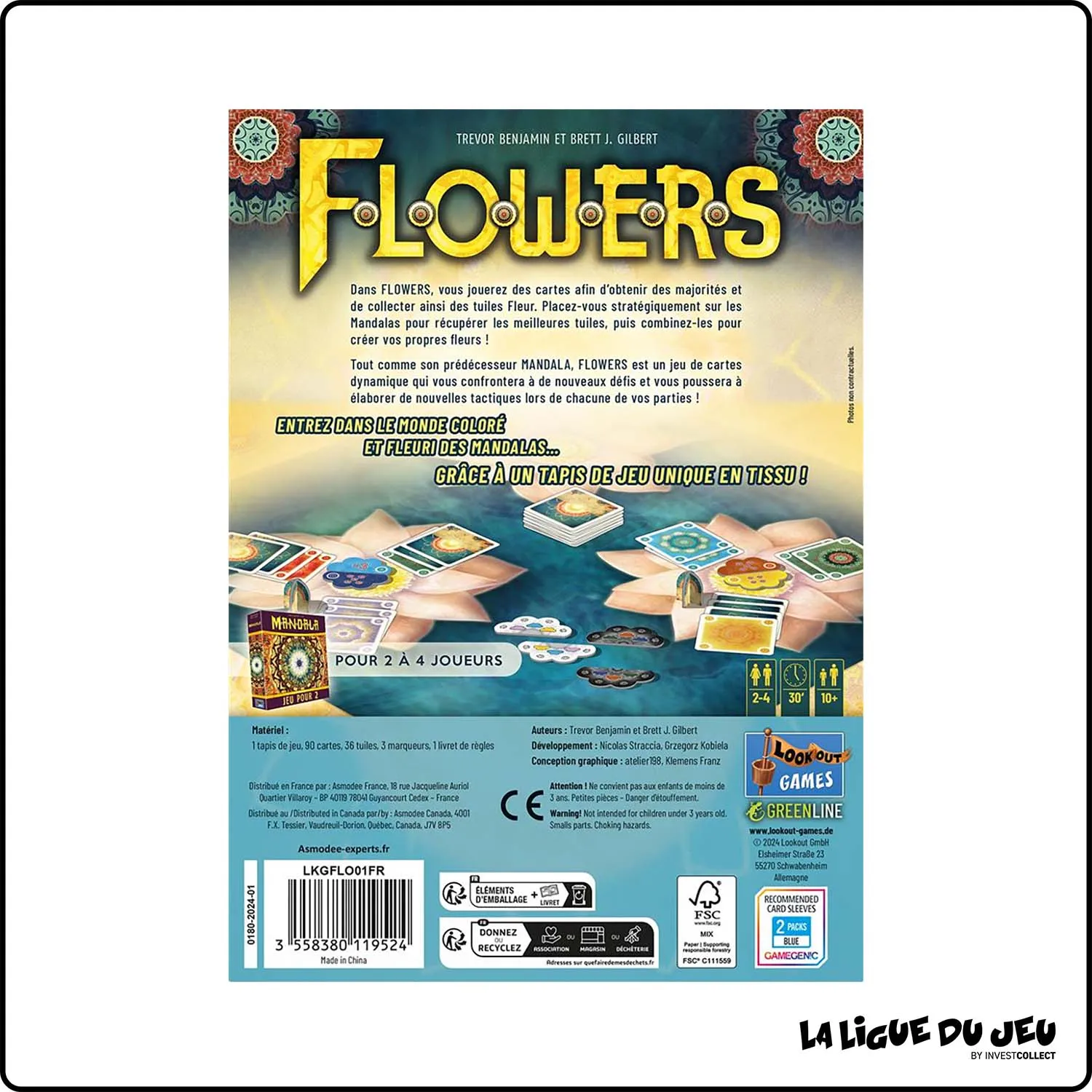 Jeu de cartes - Combinaison - Flowers - Un jeu Mandala