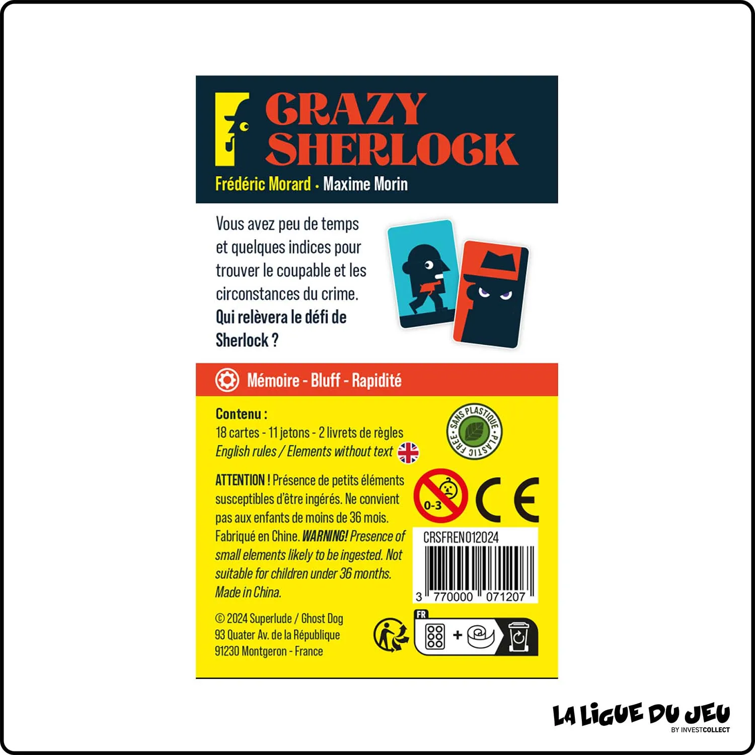 Jeu de cartes - Enquête - Crazy Sherlock