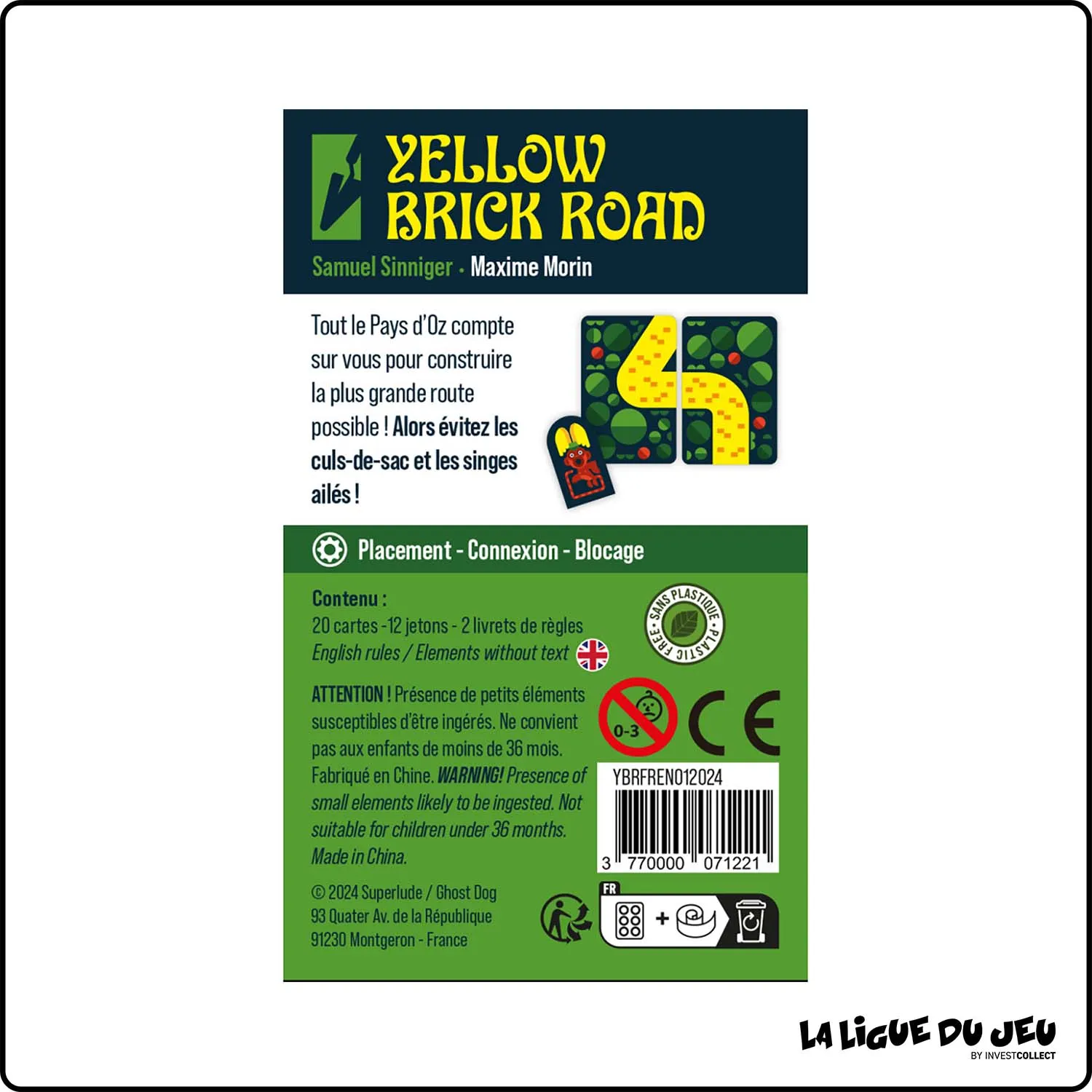 Jeu de cartes - Placement - Yellow Brick Road