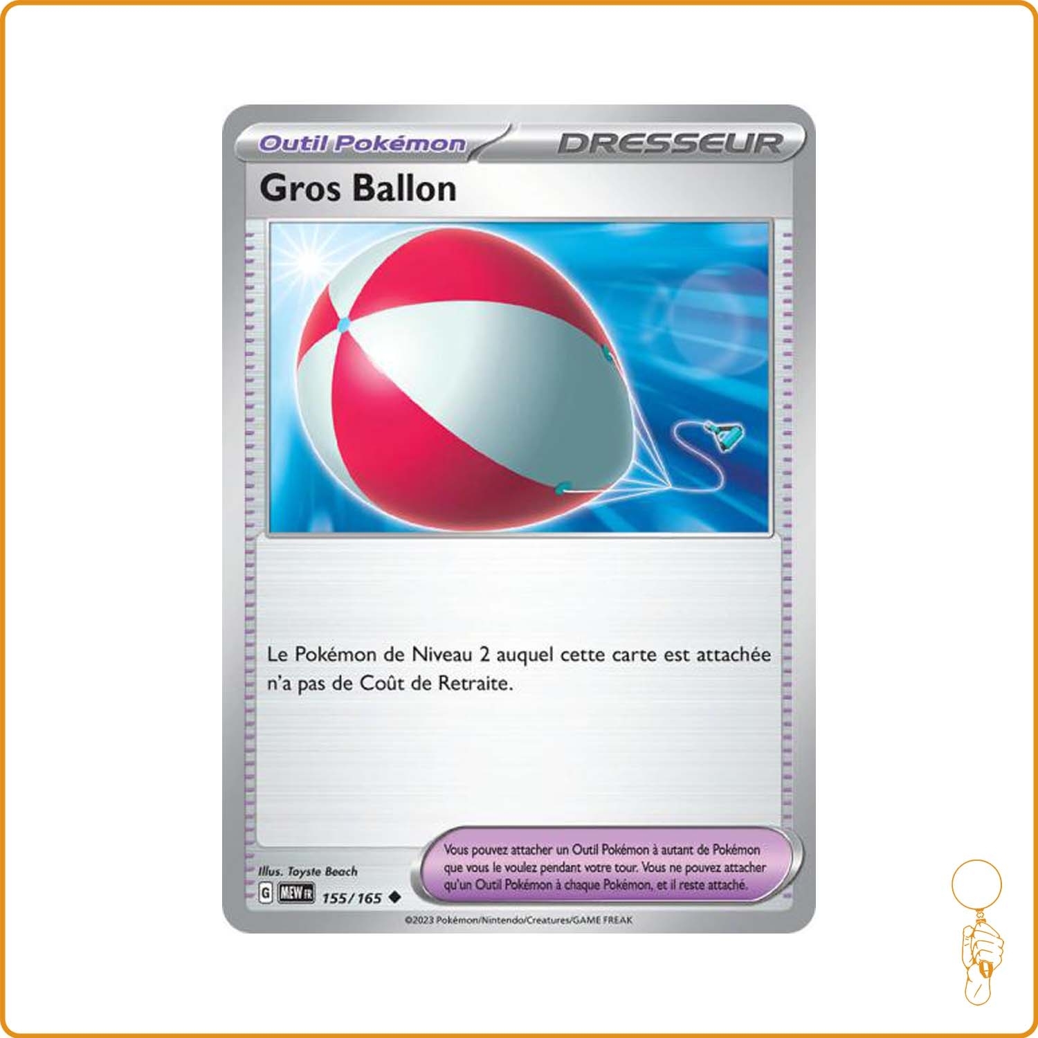 Peu commune - Pokemon - 151 - Gros Ballon 155/165 Version - Etat Français -  NM