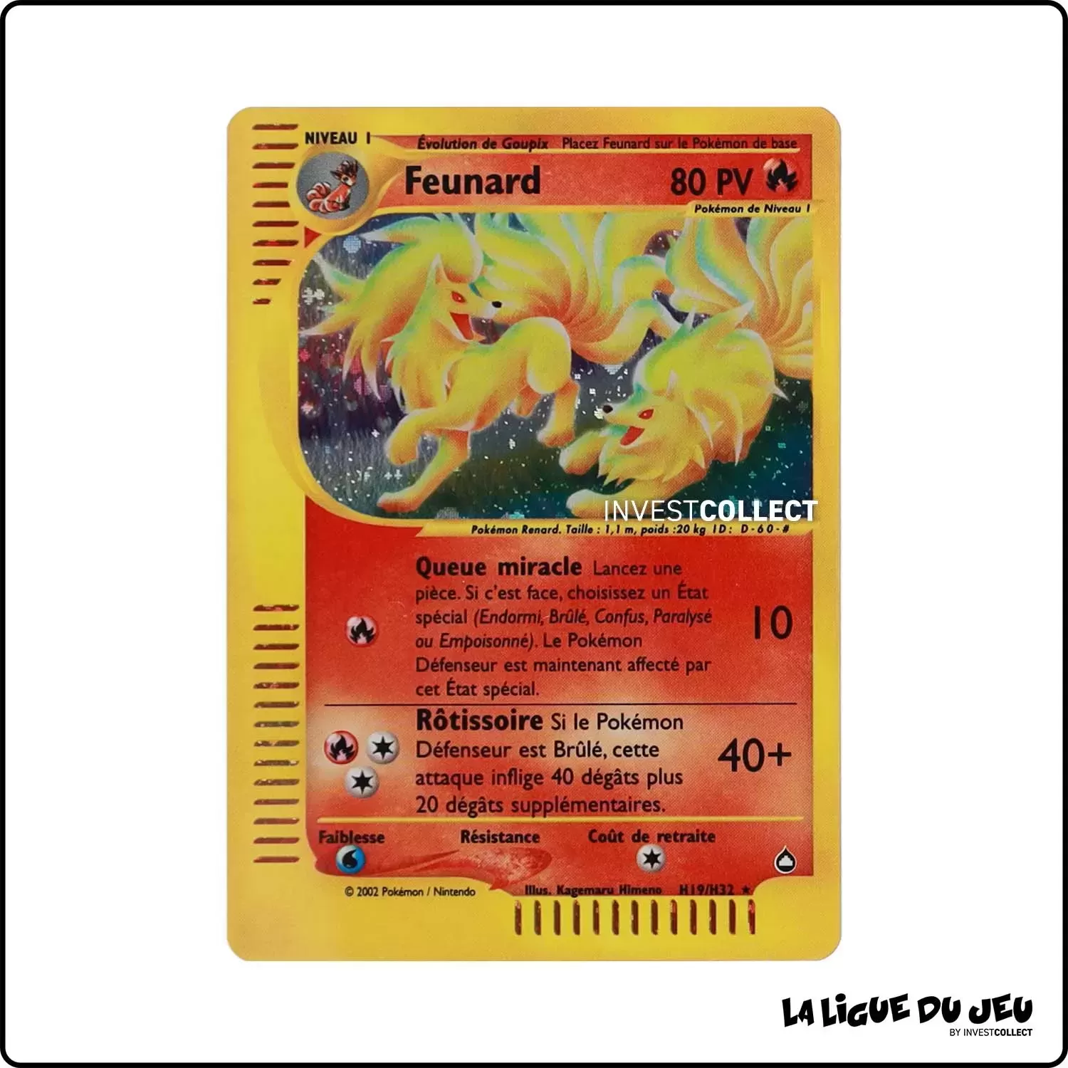 Holo - Pokemon - Aquapolis - Feunard H19/H32