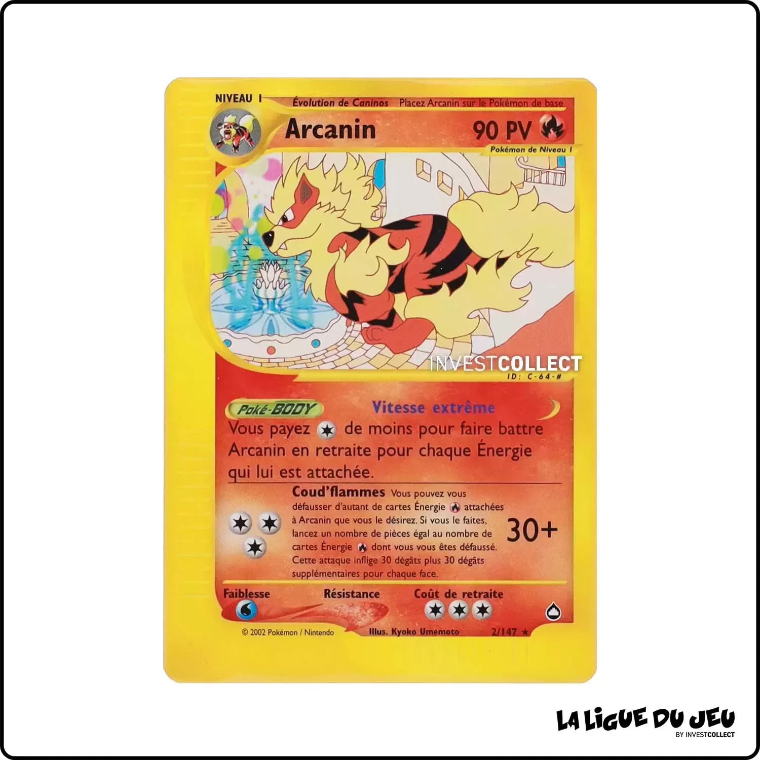 Rare - Pokemon - Aquapolis - Arcanin 2/147