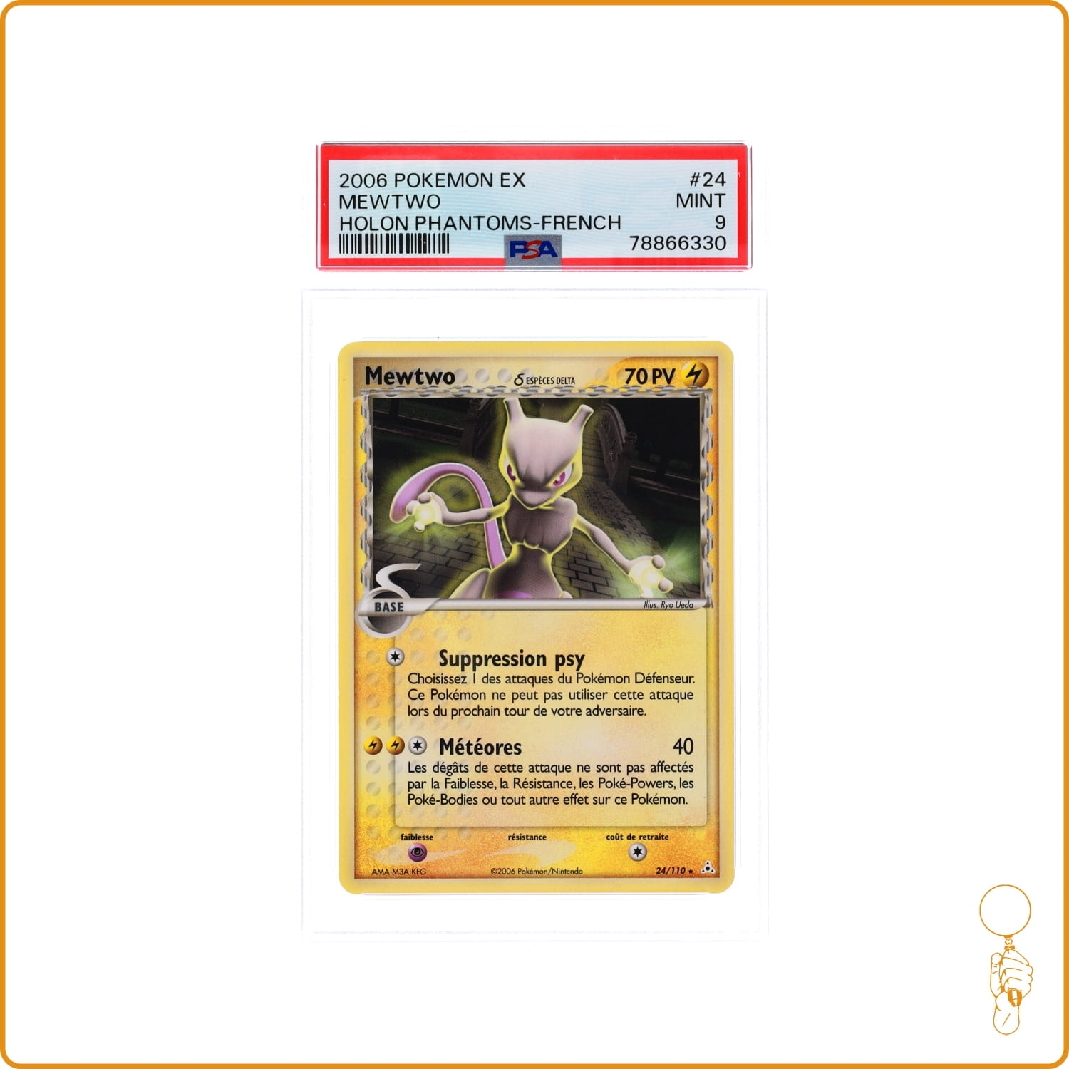 Mewtwo - carte Pokémon 24/110 Fantômes Holon